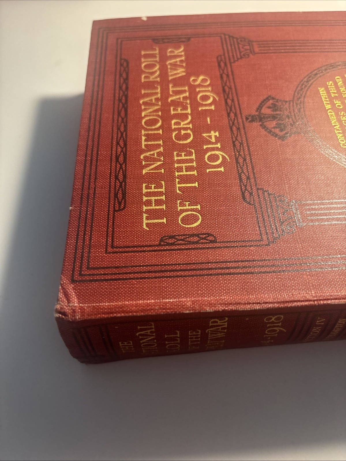 National Roll Of The Great War 1914-1918 Section IV Hardcover Book