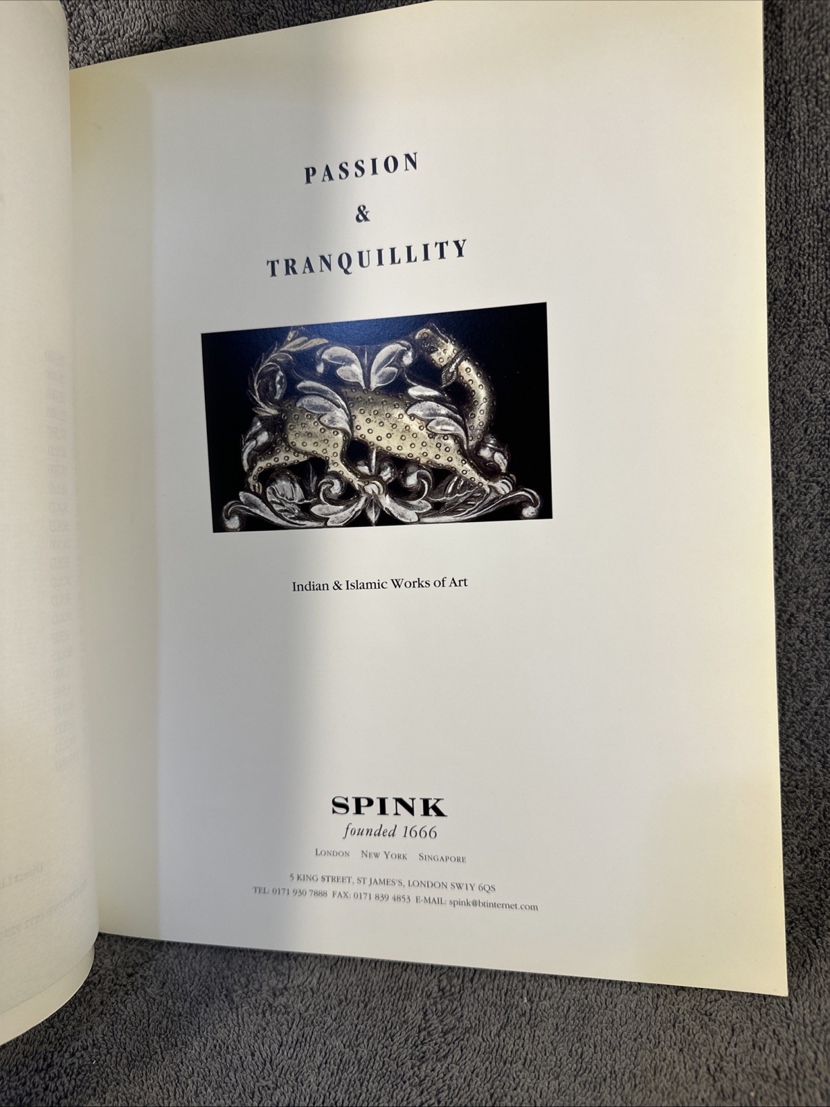 Passion & Tranquillity: Indian & Islamic Works of Art Spink 1998 With Price List