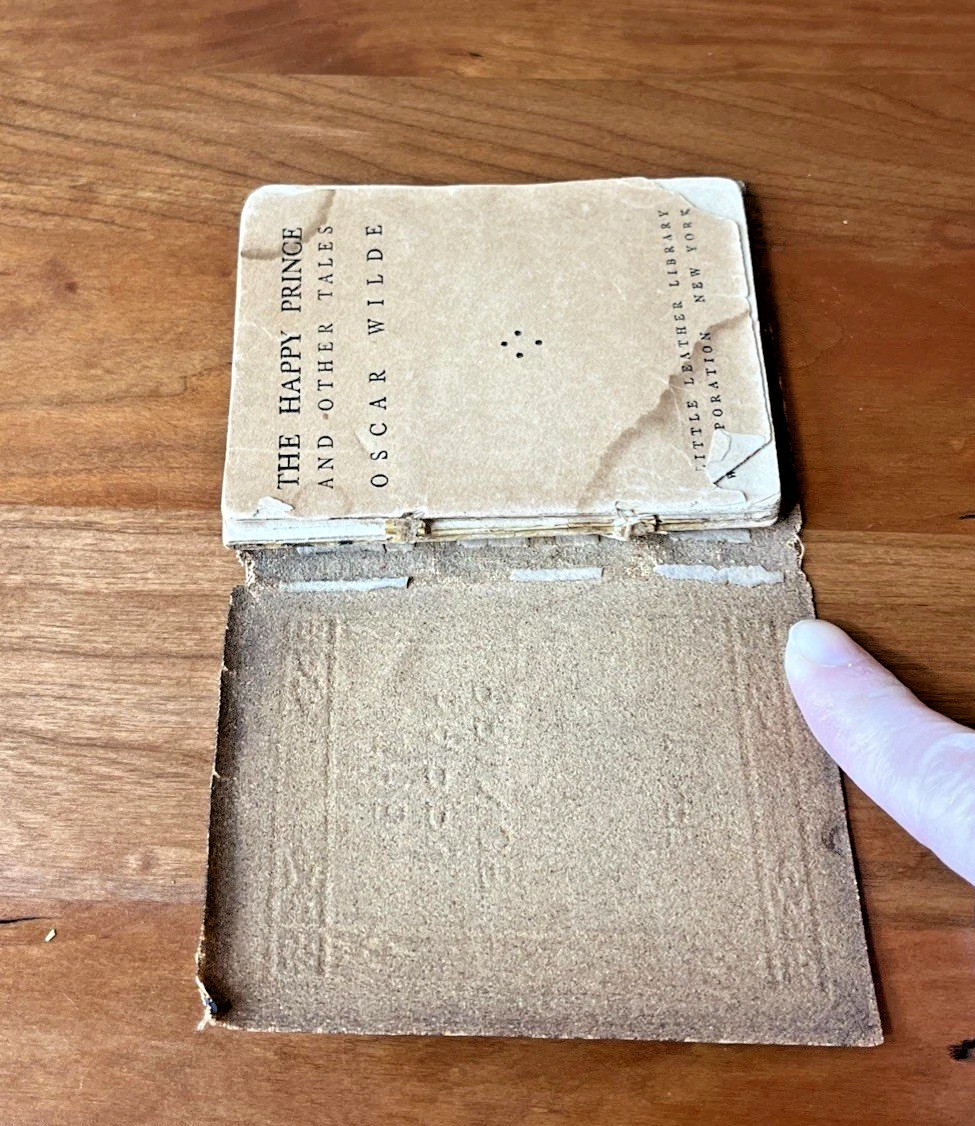 LITTLE LEATHER LIBRARY BOOK Oscar Wilde THE HAPPY PRINCE Vintage Green Leather