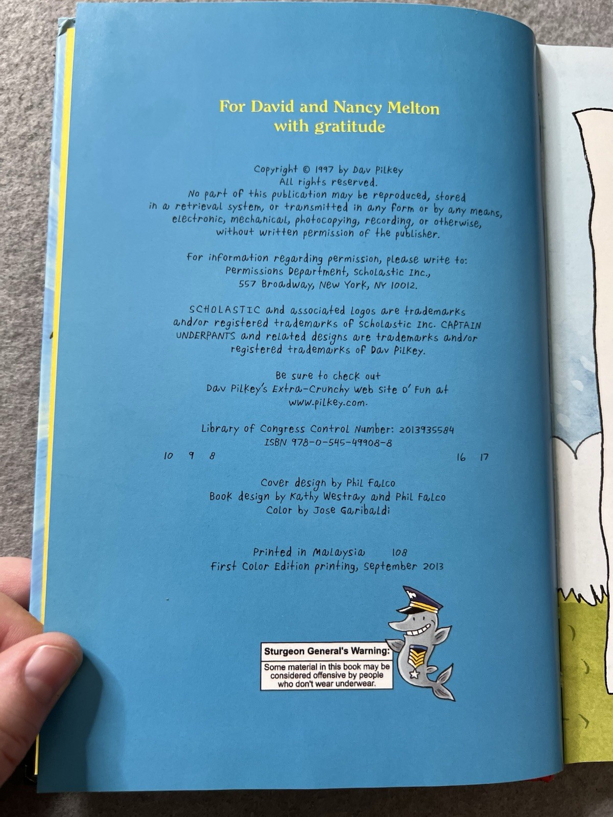 Captain Underpants Hardcover 1997 Pilkey, Dav Full Color Novel 138 Pages