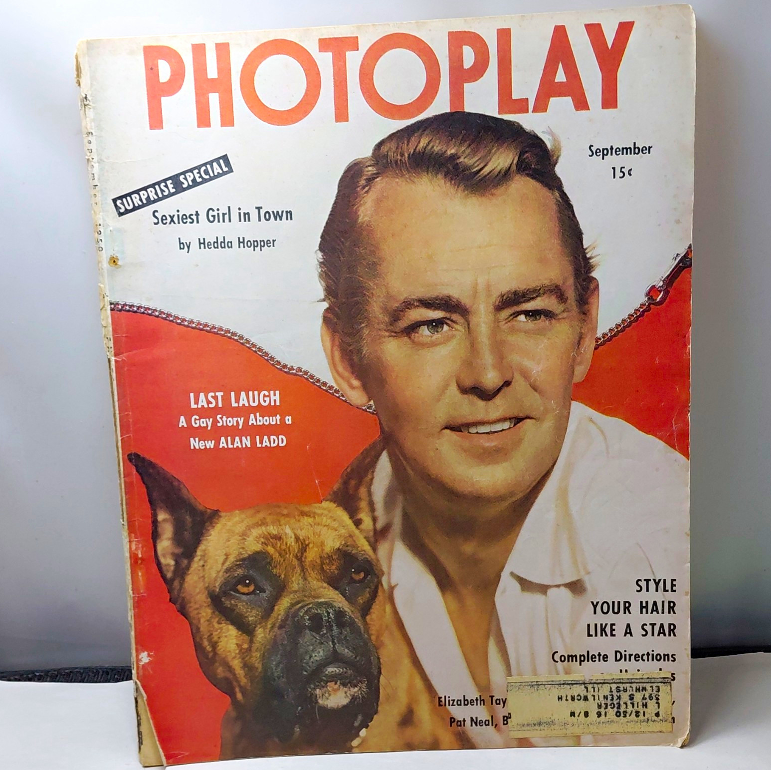 Photoplay Magazine September 1950 Alan Ladd Ruth Roman Marilyn Monroe Liz Taylor