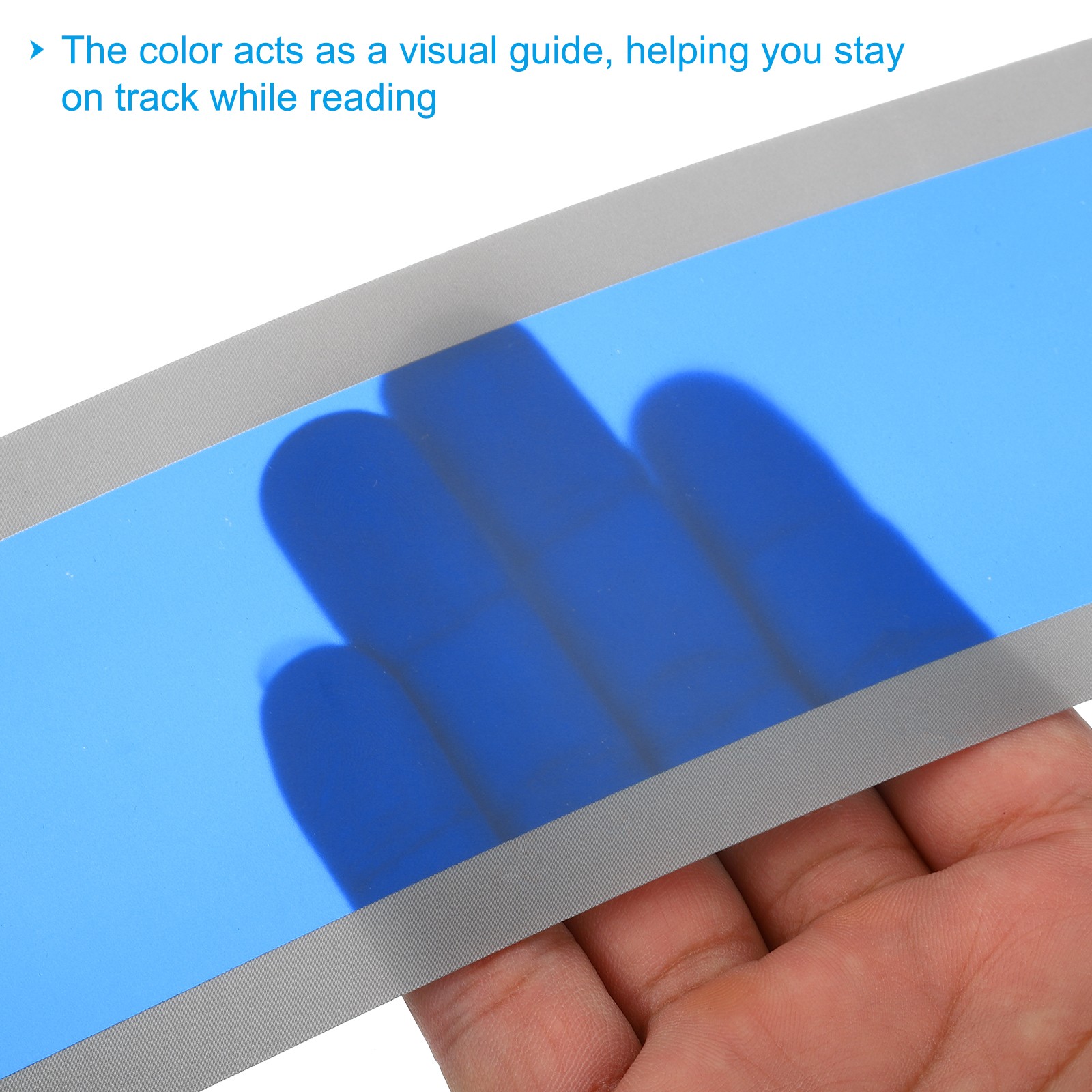 Guided Reading Strips 10pcs Tracking Highlight Colored Overlay Blue