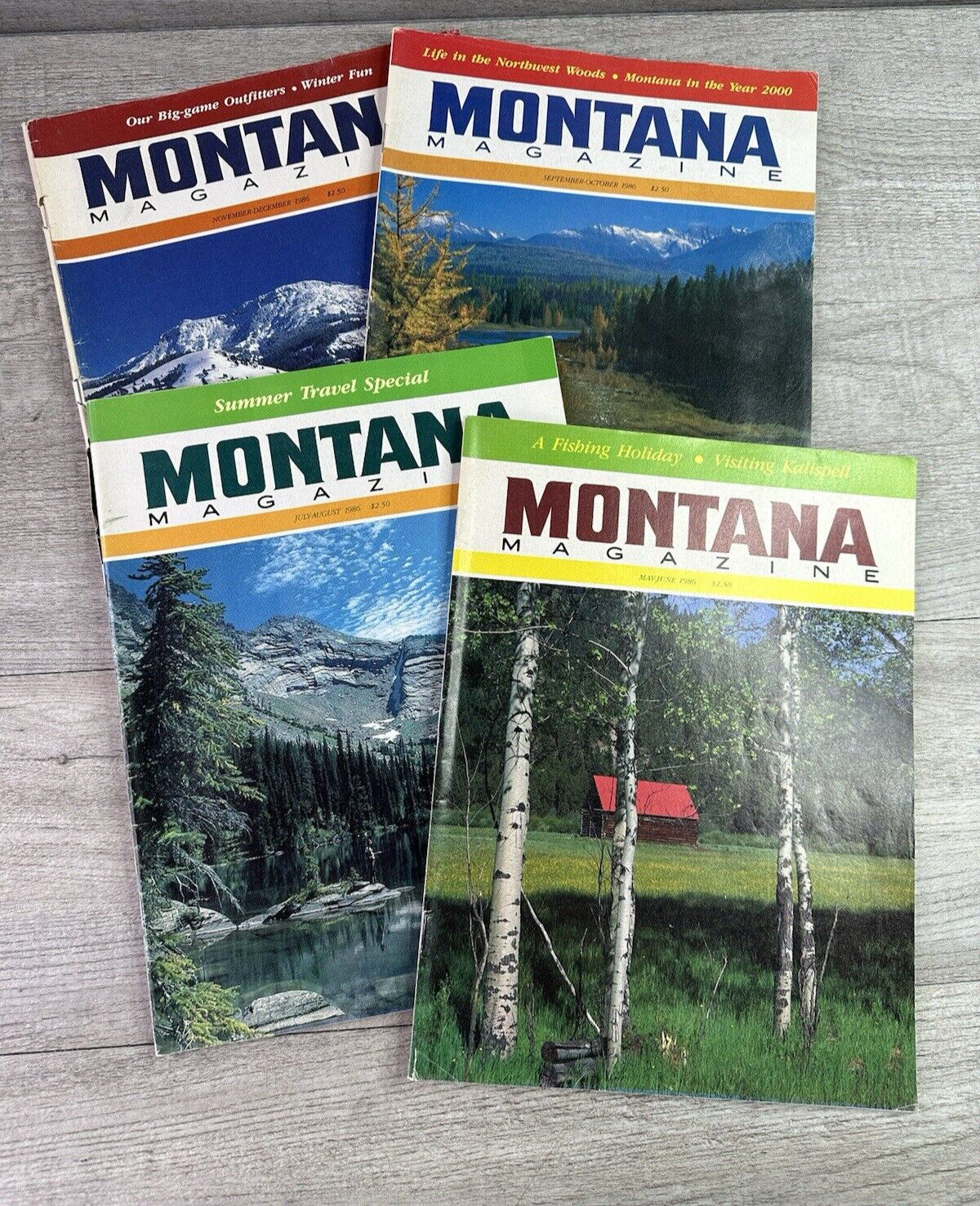Vintage 1986 Lot Of 4 Montana Magazine May- Dec Bimonthly Issues