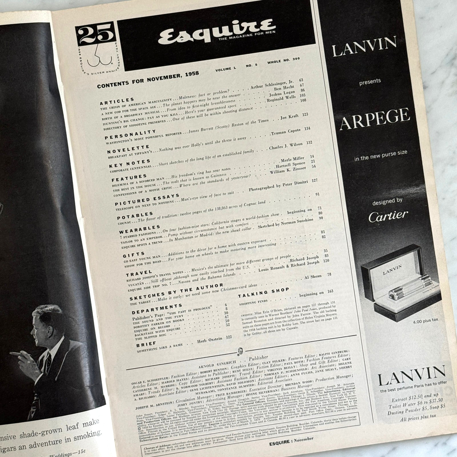 Breakfast at Tiffany’s First Appearance by Truman Capote – Esquire November 1958