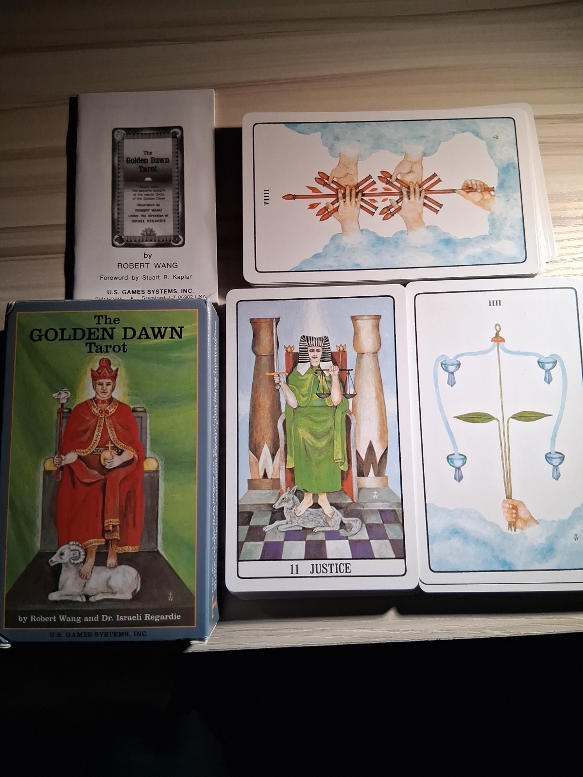 Golden Dawn Tarot Deck by Israel. Regardie and Robert Wang (2004, Hardcover)