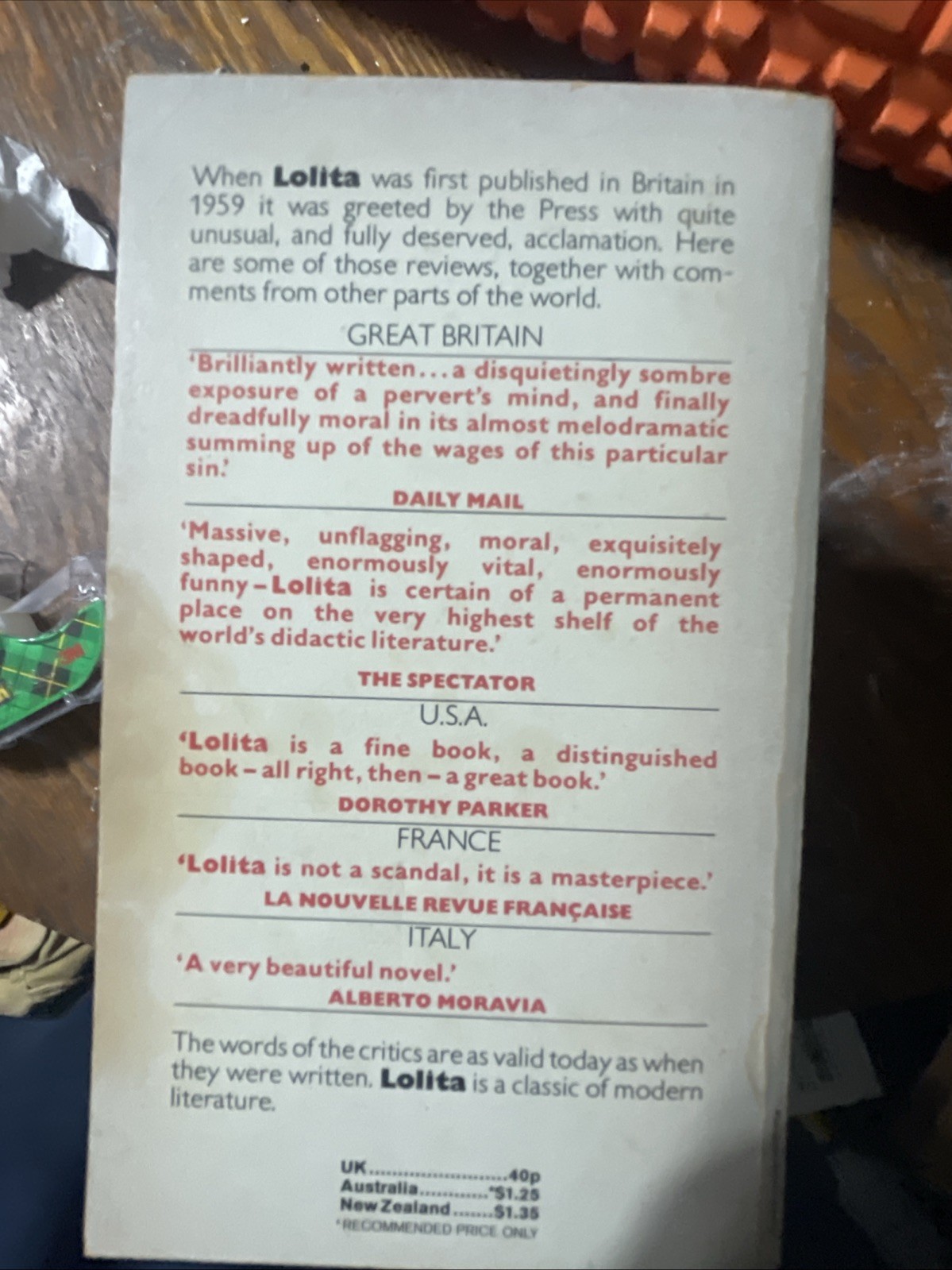 Lolita Nabokov Corgi 1973 edition rare cover Vintage See Description