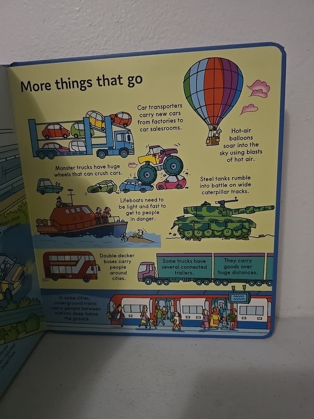 Usborne Lift-the-Flap Look Inside Things That Go Board Book By Rob Lloyd…