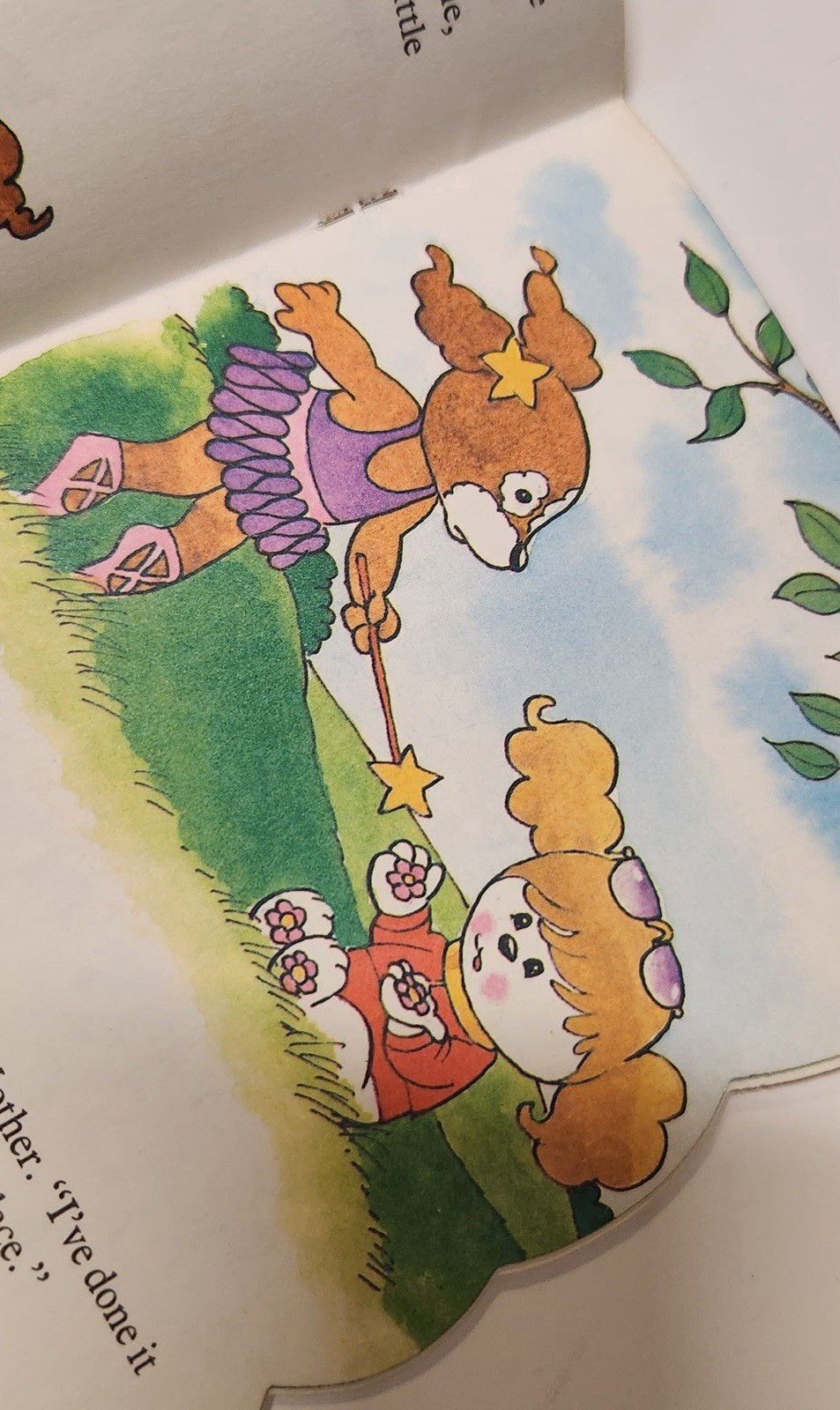 Vintage 1983 Poochie Flower Power Golden Fuzzy Shape Book Mattel Golden Press