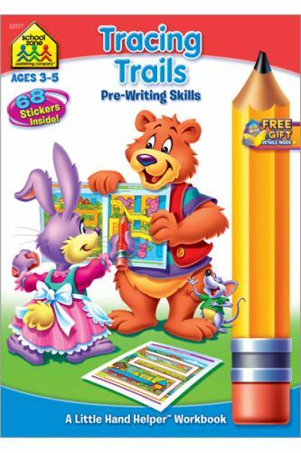 School Zone Tracing Trails Workbook: 32 Pages, Preschool, Pre-Writing, Intro to