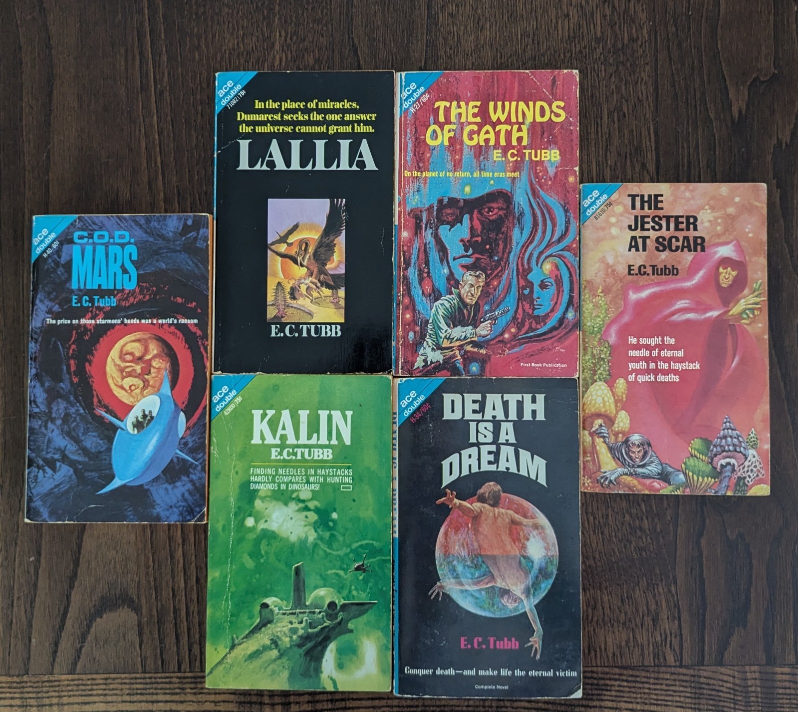 SIX E.C. Tubb Ace Double Science Fiction John Rackham Alex Dain Jaunita Coulson
