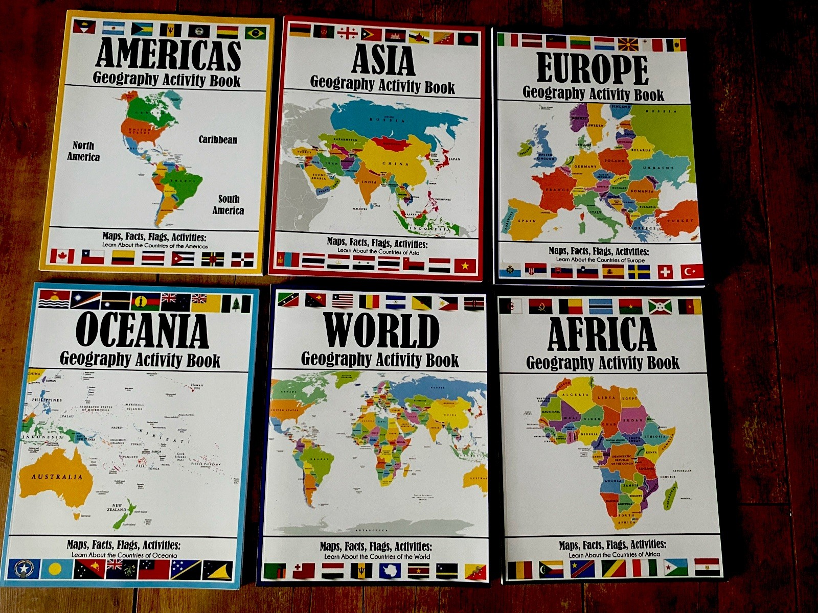 Lot of 6 Dylanna Press Geography Activity Books VG