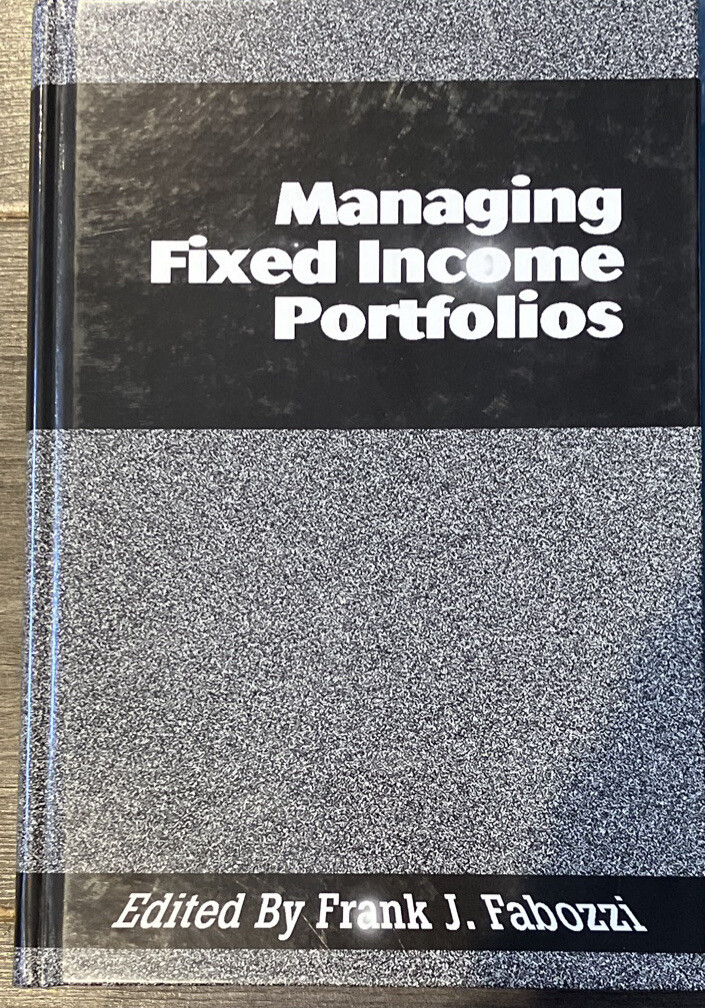 Managing Fixed Income Portfolios by Frank J Fabozzi: Hardcover 1997 VG