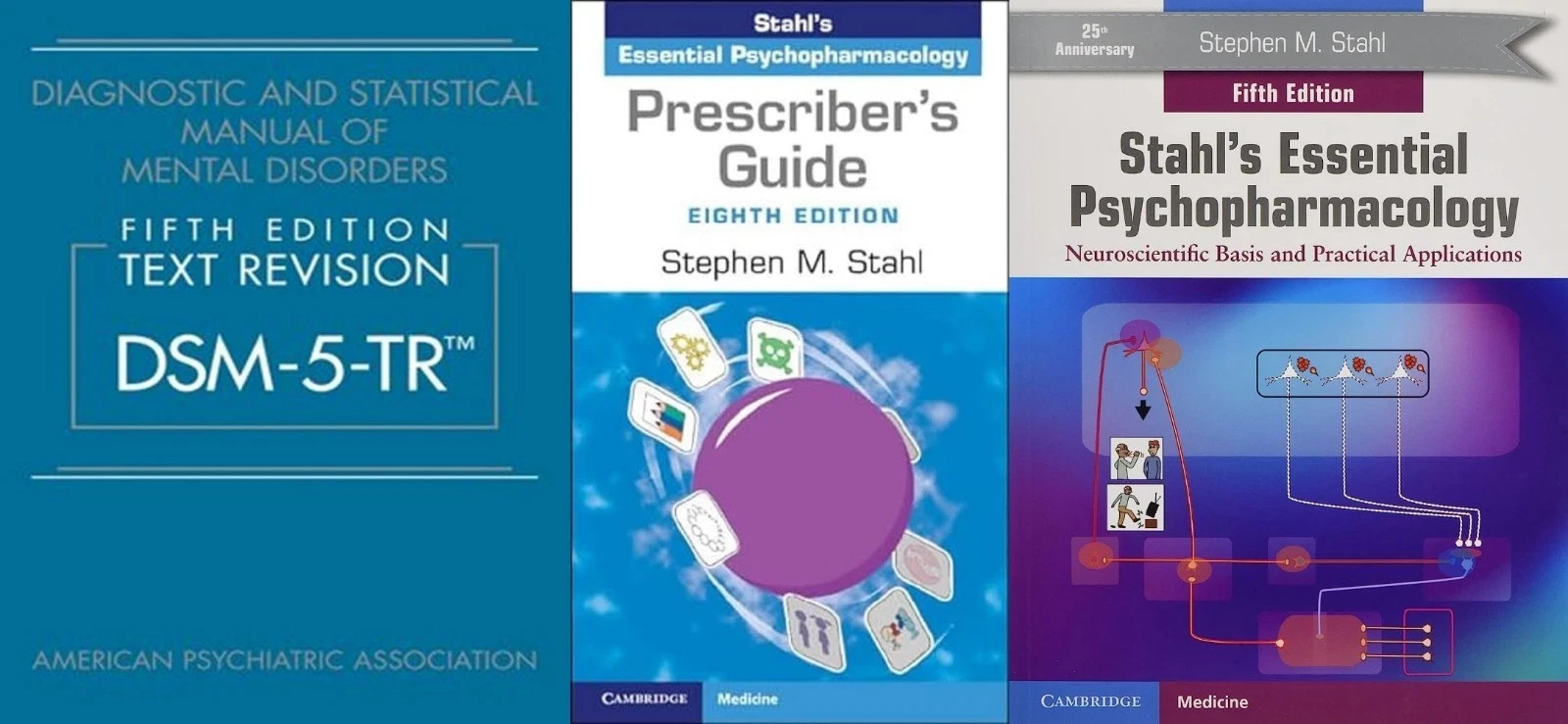 Prescriber’s Guide & Stahl’s Essential Psychopharmacology & Dsm-5-tr, 3 book Set