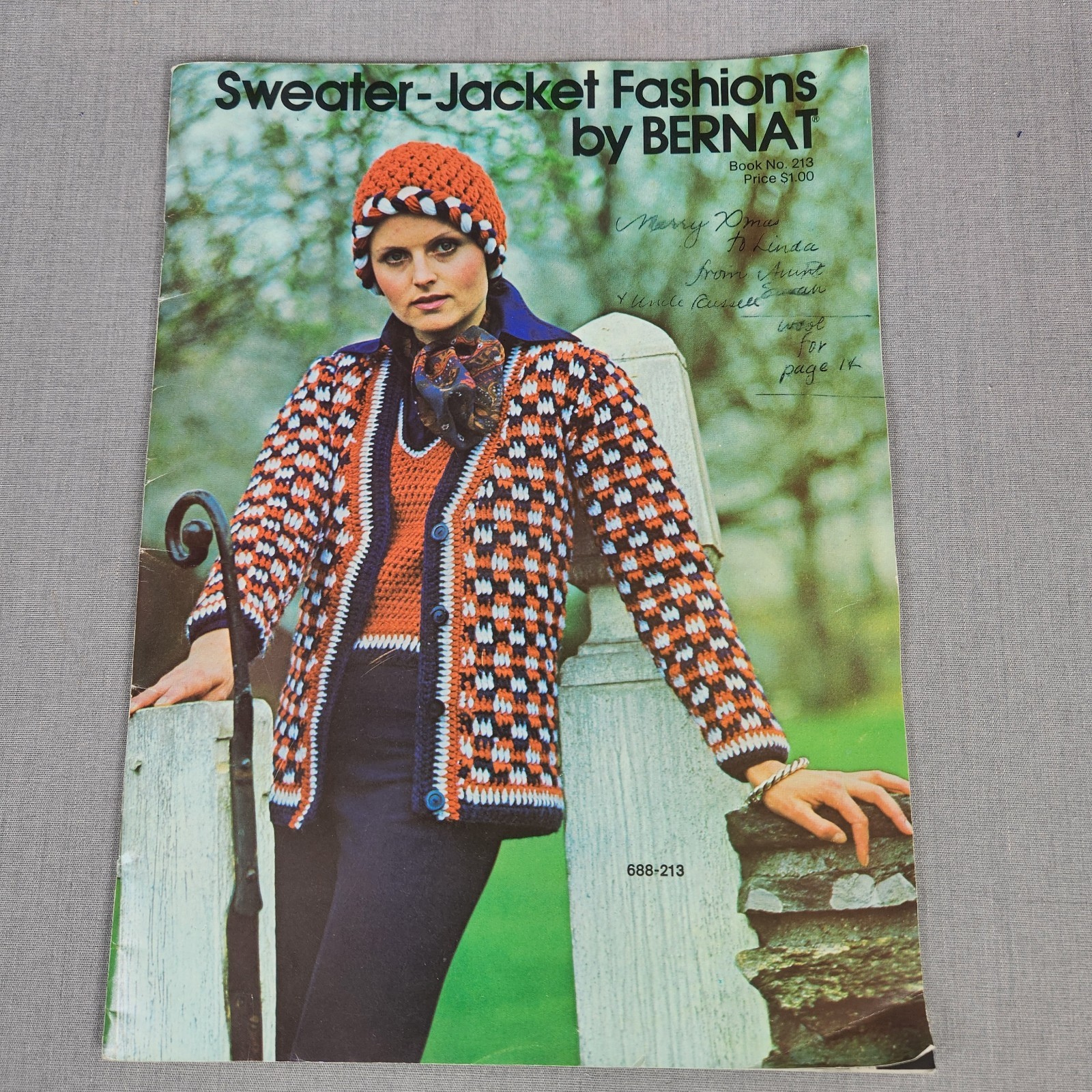 Bernat No. 213 SWEATER-JACKET FASHIONS 9 Designs Knitting Pattern Leaflet