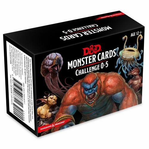 Dungeons and Dragons D&D Monster Cards – Challenge 0-5 – Box Set 5E