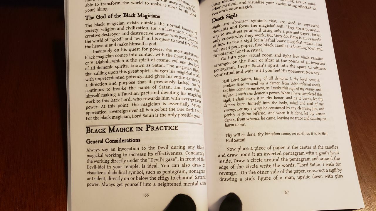 Theistic Satanic Devil Worshipping Book: Temple of Satan – White Pentagram Book