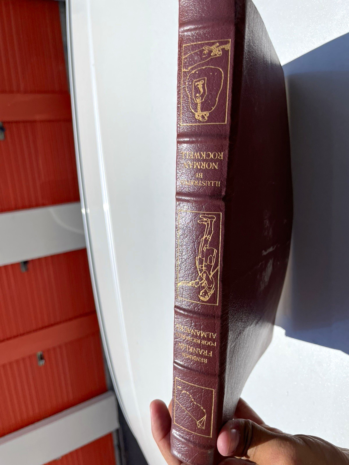 Easton Press Poor Richard’s Almanacks Benjamin Franklin Norman Rockwell – Bowed