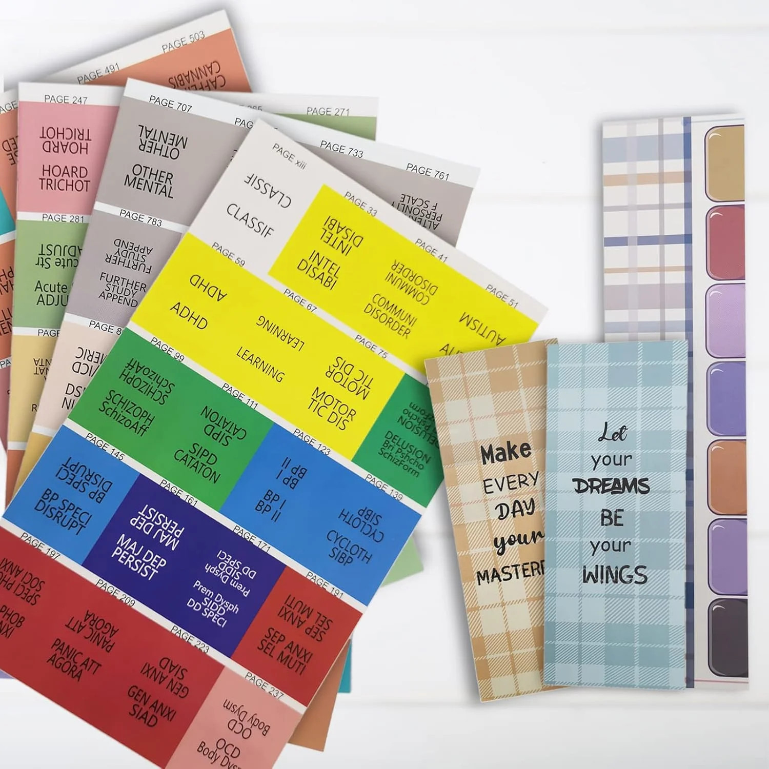 Index Tabs for DSM-5, Color-Coded DSM-5 Tabs, Laminated for Protection, 80 Tab i