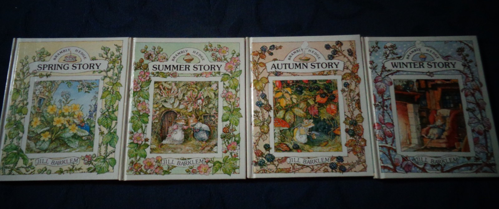 JILL BARKLEM – BRAMBLY HEDGE – 4 books – SPRING STORY, SUMMER STORY… – HC