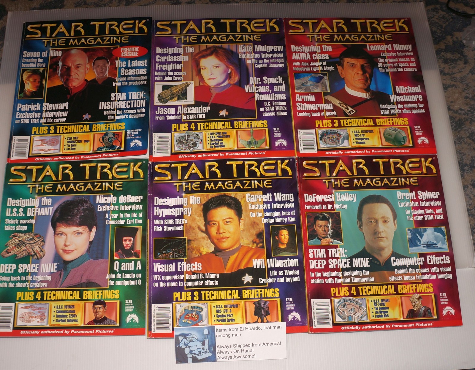 Vintage Star Trek The Magazine Lot of 14 Issues. Issues 1-14 In Good Condition