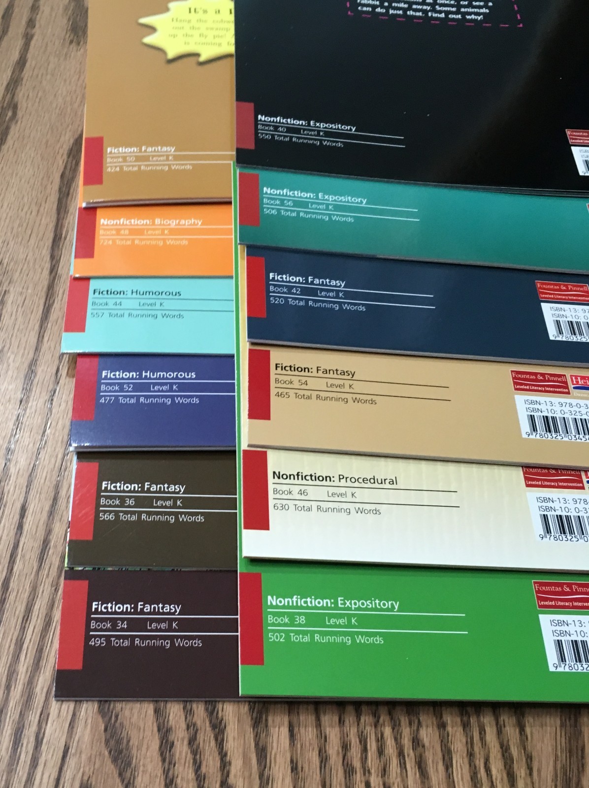 FOUNTAS & PINNELL LEVELED LITERACY INTERVENTION 12 COLOR READERS / RED LEVEL K
