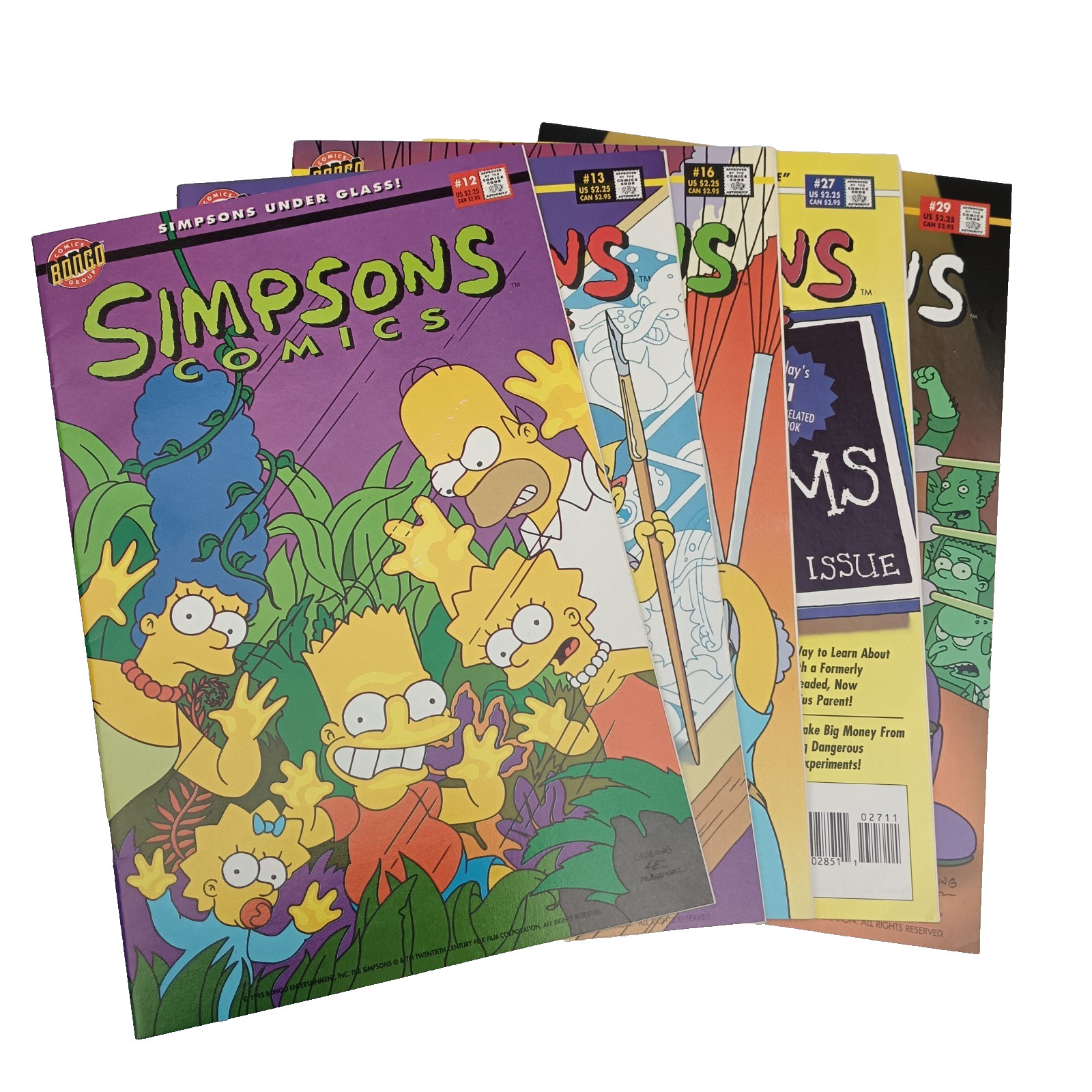 Simpsons Comics Bundle x5 Issues #12 #13 #14 #16 #29 Bongo Comics Direct Edition