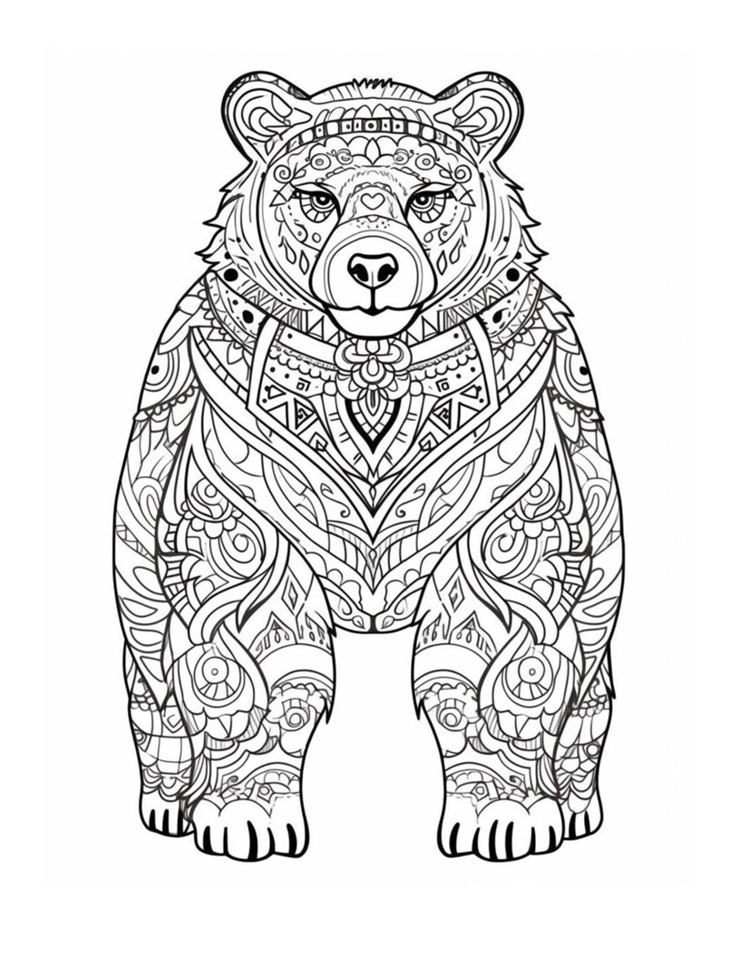 ANimsl MAndalas Coloring Bookfor all ages