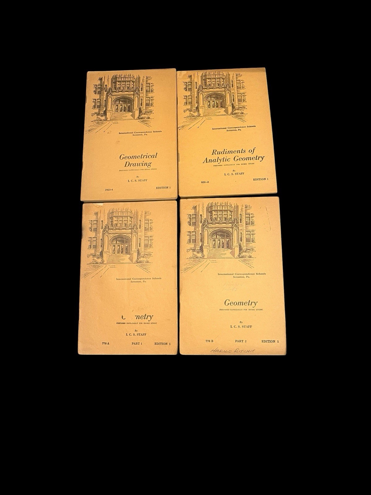 Geometrical Drawing Analytic Geo International Correspondence School 1940s Lot