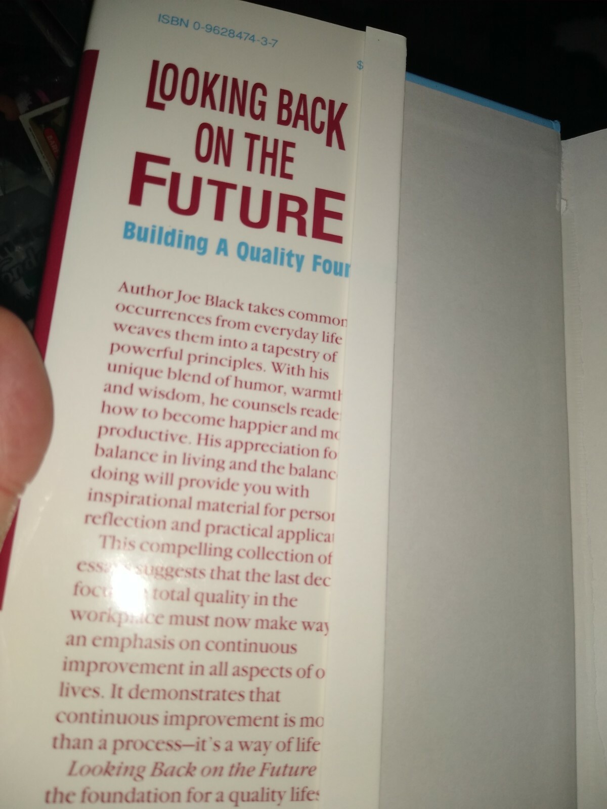 Looking Back on the Future: Building a Quality Foundation – Hardcover – verygood