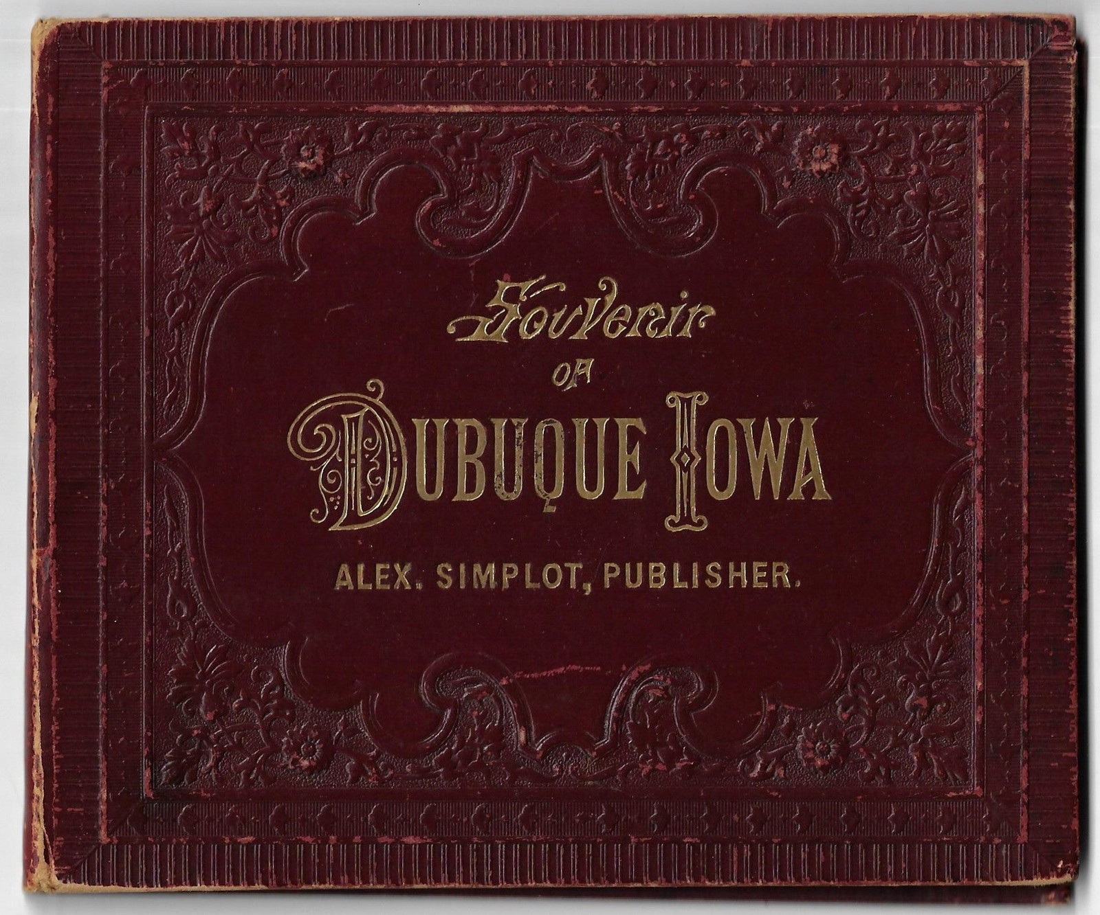 Souvenir View Book Dubuque Iowa 1891 Illustrated
