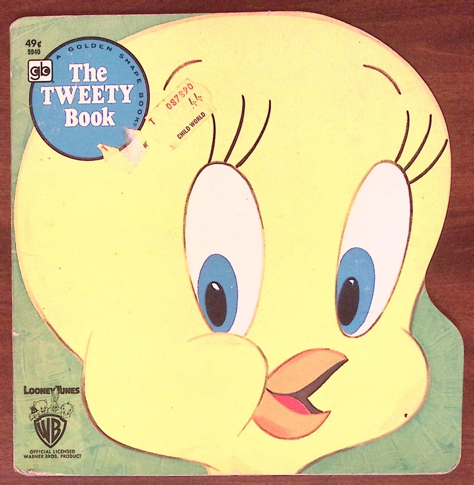 1977 THE TWEETY BOOK LOONEY TUNES WARNER BROS GOLDEN SHAPE BOOK B1498