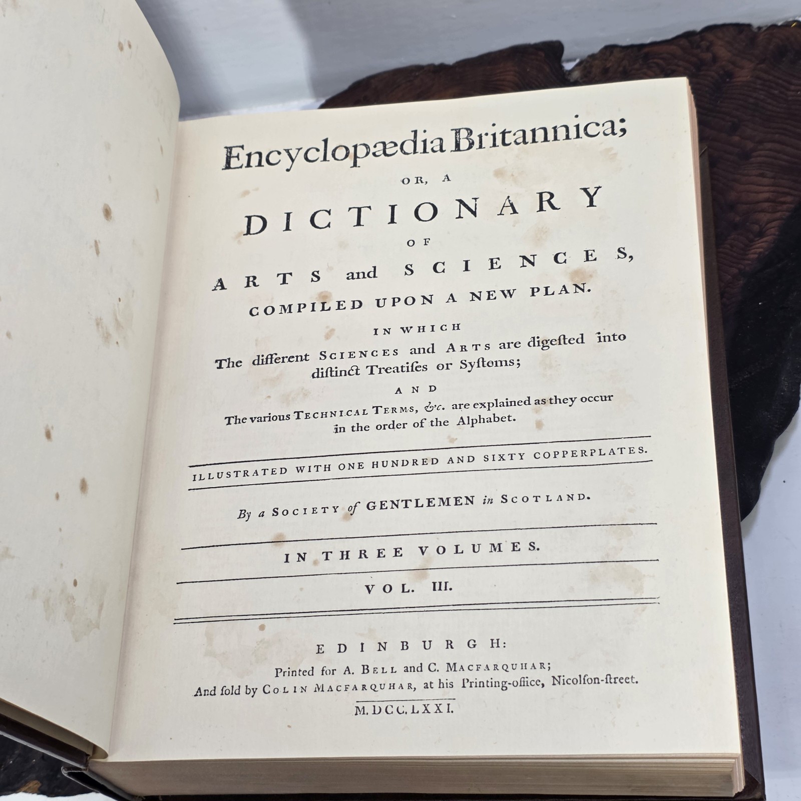 Encyclopaedia Britannica 1771 First Edition Facsimile 3 Vol Set Hardcover