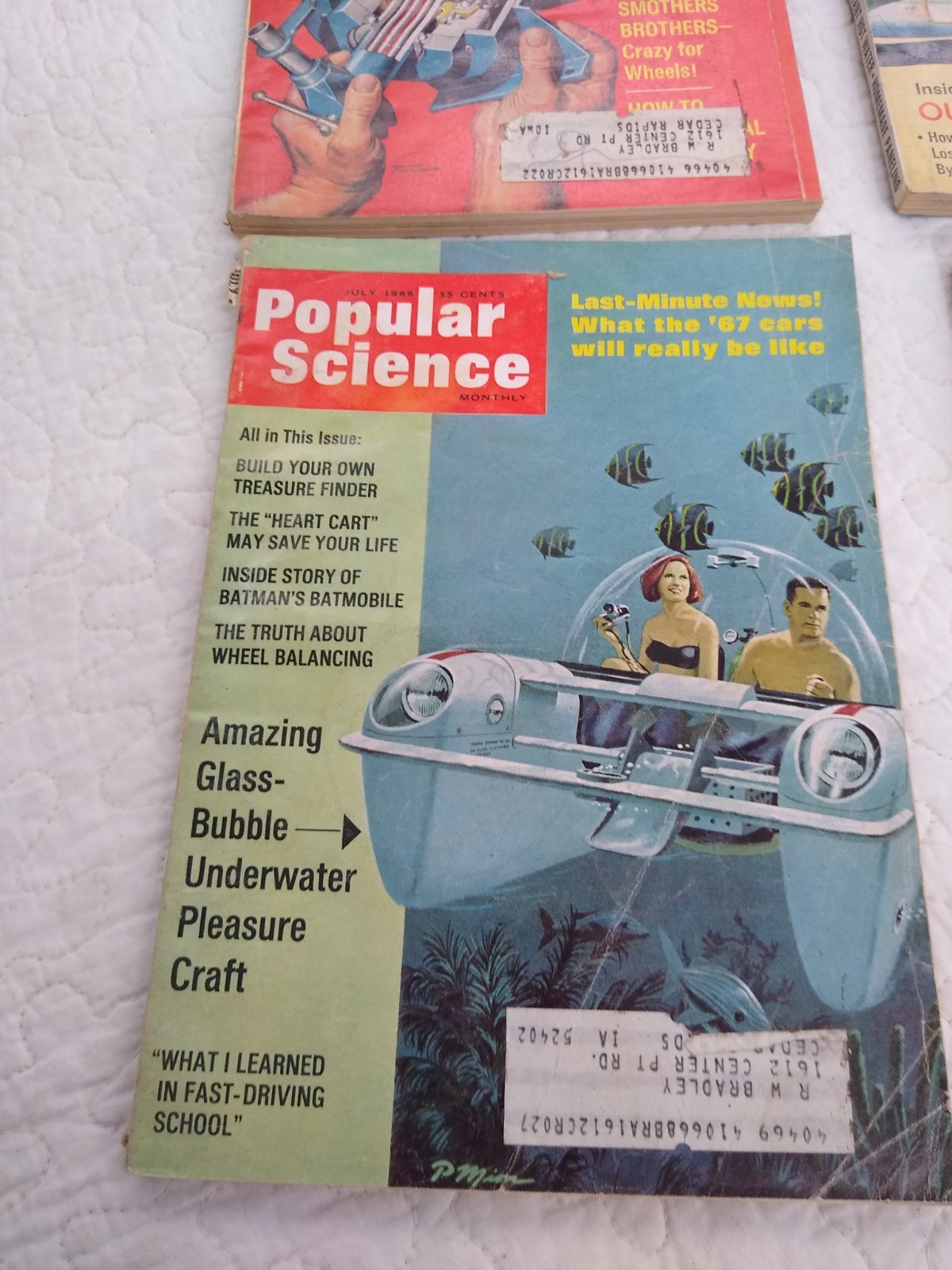 Vintage Popular Science Magazines 1966 Lot of 6 Feb March May July Oct Dec