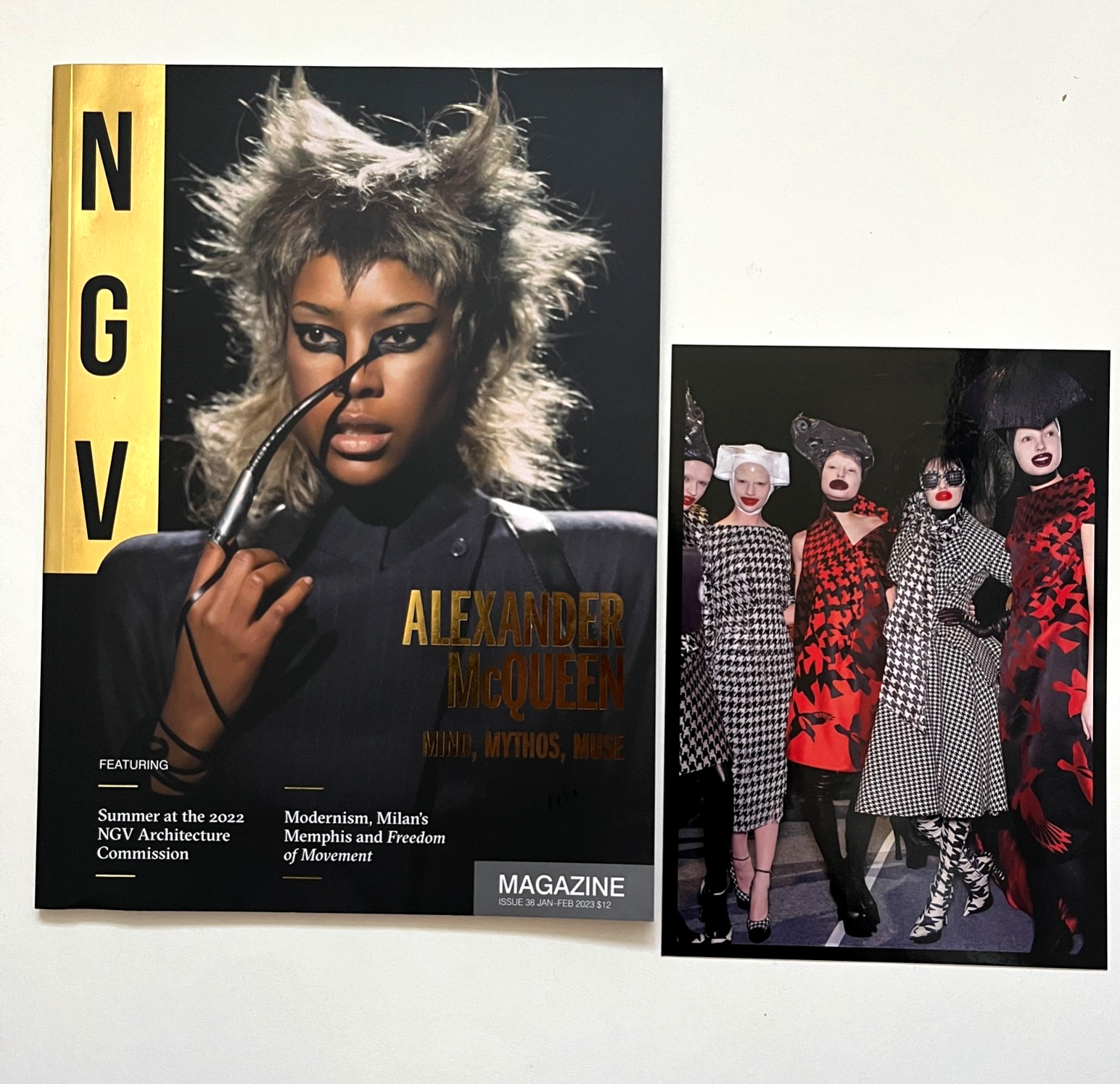 NGV Australia Alexander McQueen + Model Postcard February 2023 – Magazine