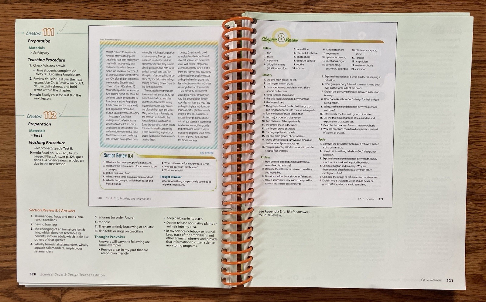 Abeka Science Order and Design Second Edition Teacher Edition Volumes 1 and 2