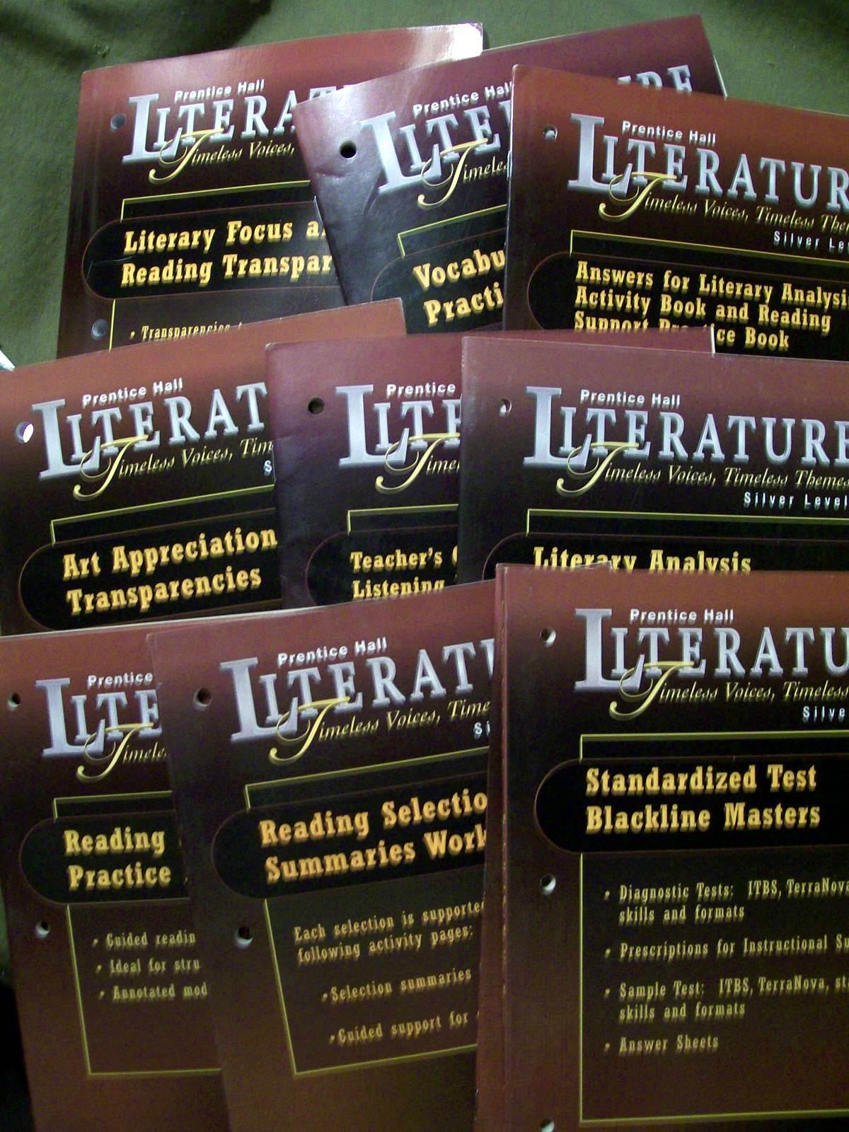 Prentice Hall Literature Silver Level Gr. 8 Kit (10 Books) Teacher Editions