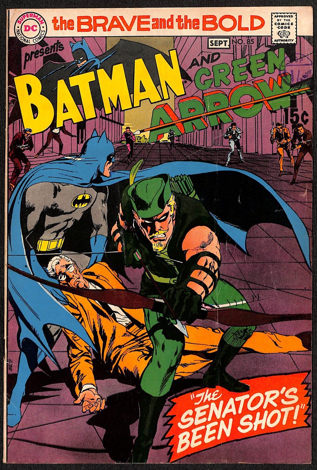 Brave and the Bold #85 Debut of New Green Arrow costume FN+