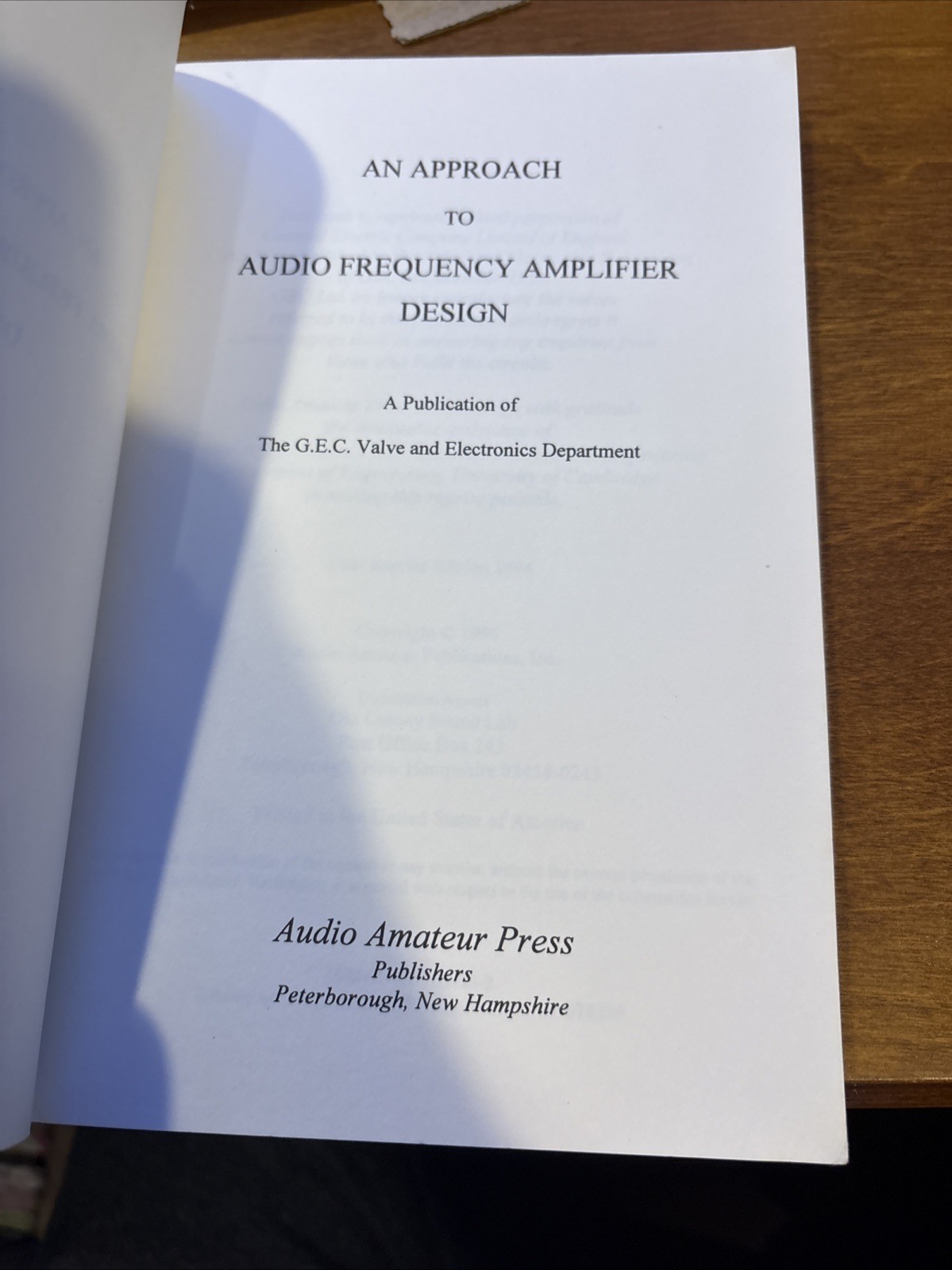 An Approach to Audio Frequency Amplifier Design – Company, General Electric