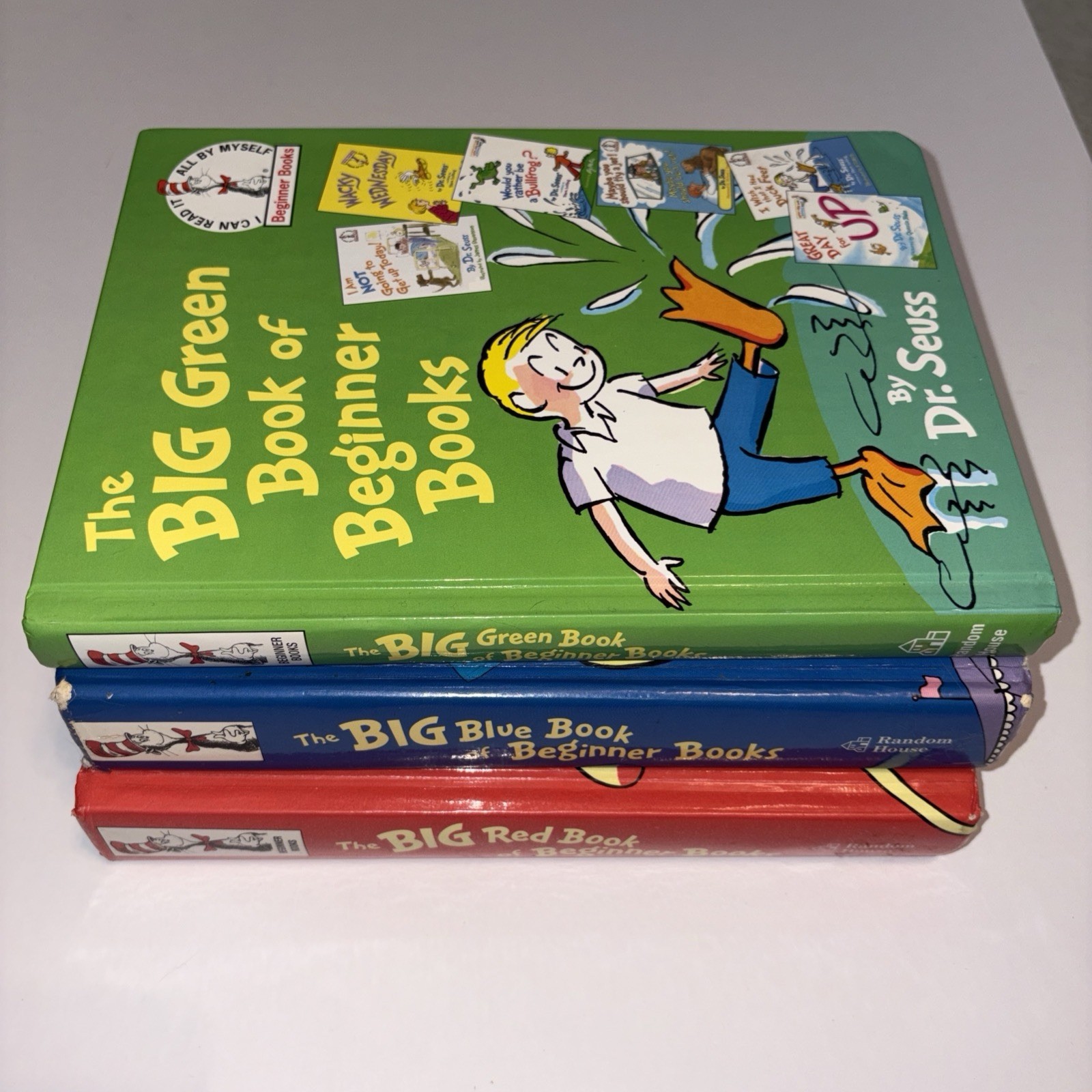 Lot Of 3: Dr Seuss Big Blue Green And Red Beginner Books