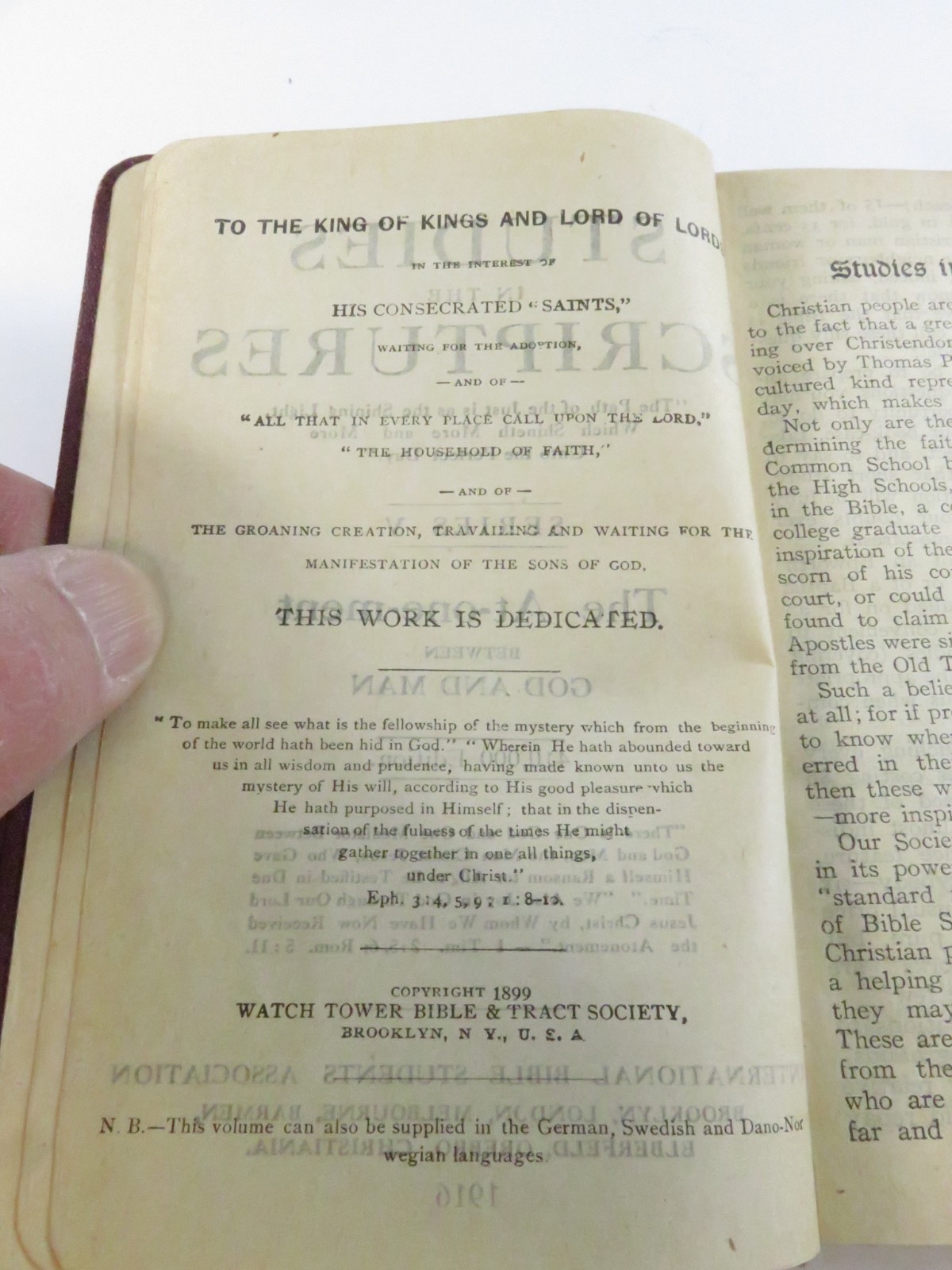 Studies in the Scriptures V At-one-ment Between God and Man 1916 IBSA Book