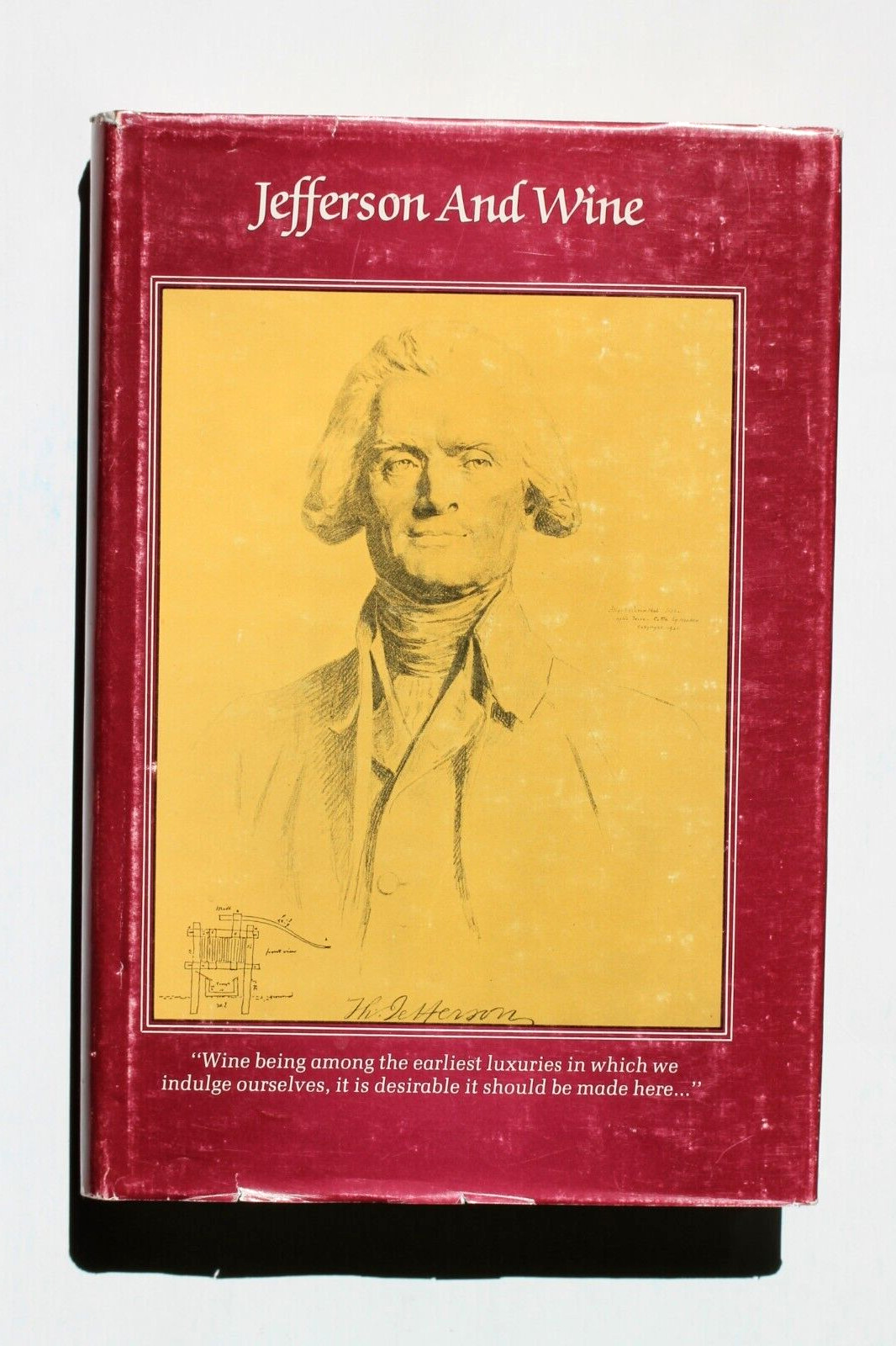 JEFFERSON AND WINE, Robert de Treville Lawrence III, 2nd Edition, 1989, hc+dj