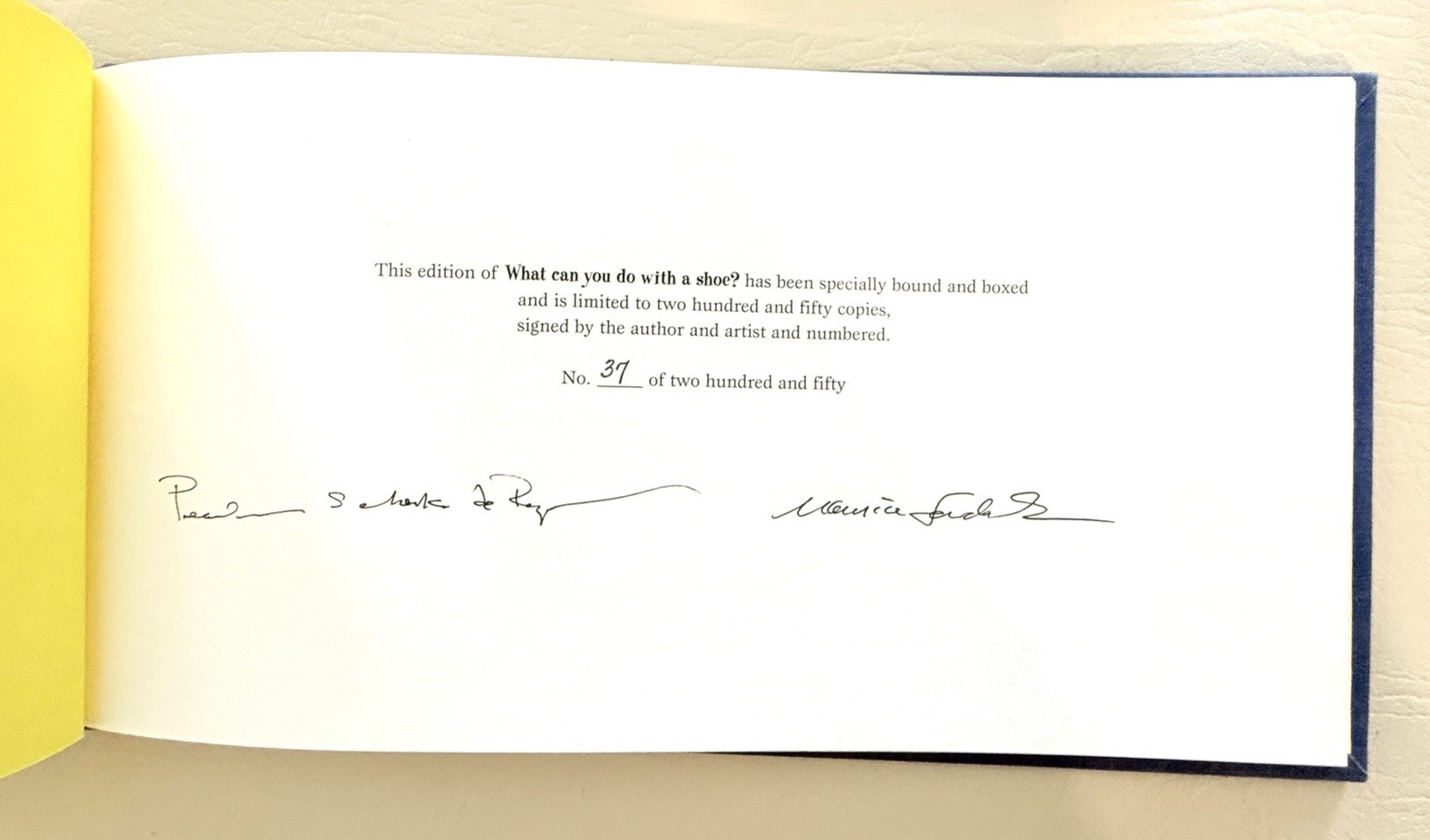 SIGNED LIMITED EDITION 0f 250 What Can You Do with a Shoe? Maurice Sendak 1997
