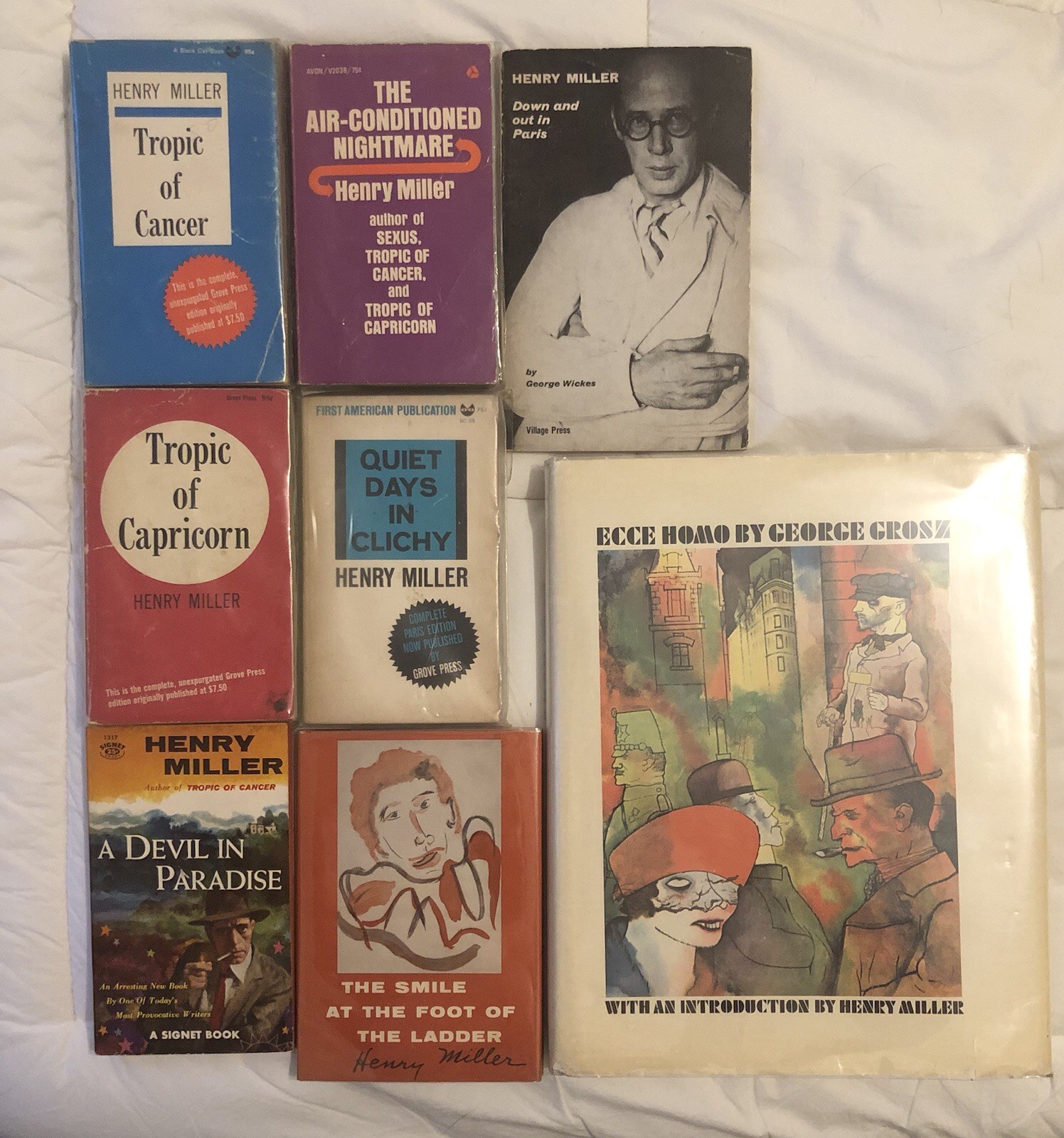 Henry Miller Grove Press Including Rare George Grosz Art Book