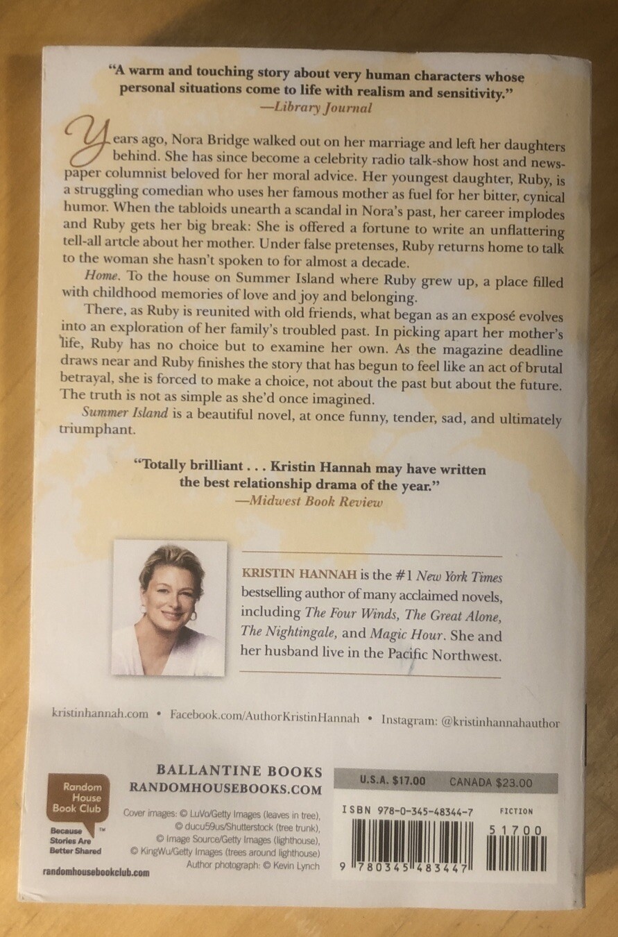 Summer Island: A Novel – Paperback By Hannah, Kristin – GOOD