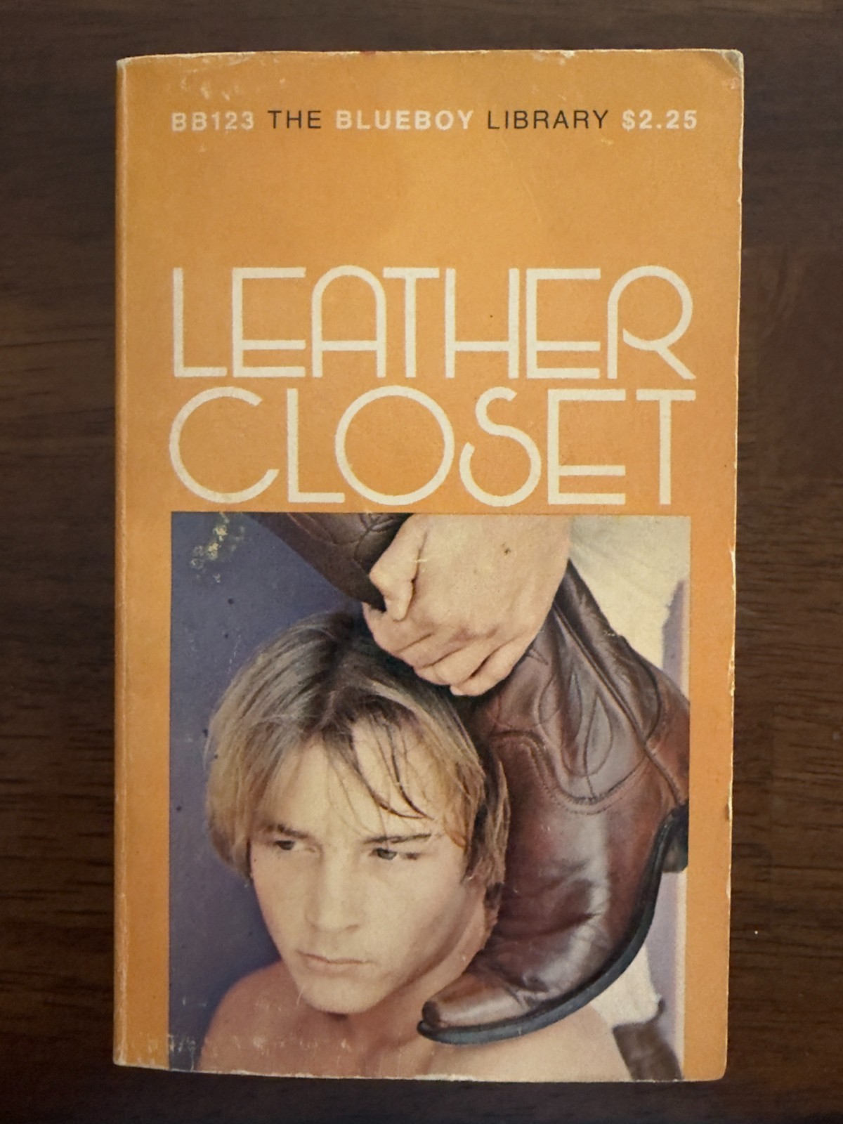LEATHER CLOSET by Jack Stone, 1978 Gay Pulp Paperback, Blueboy Library Good Cond