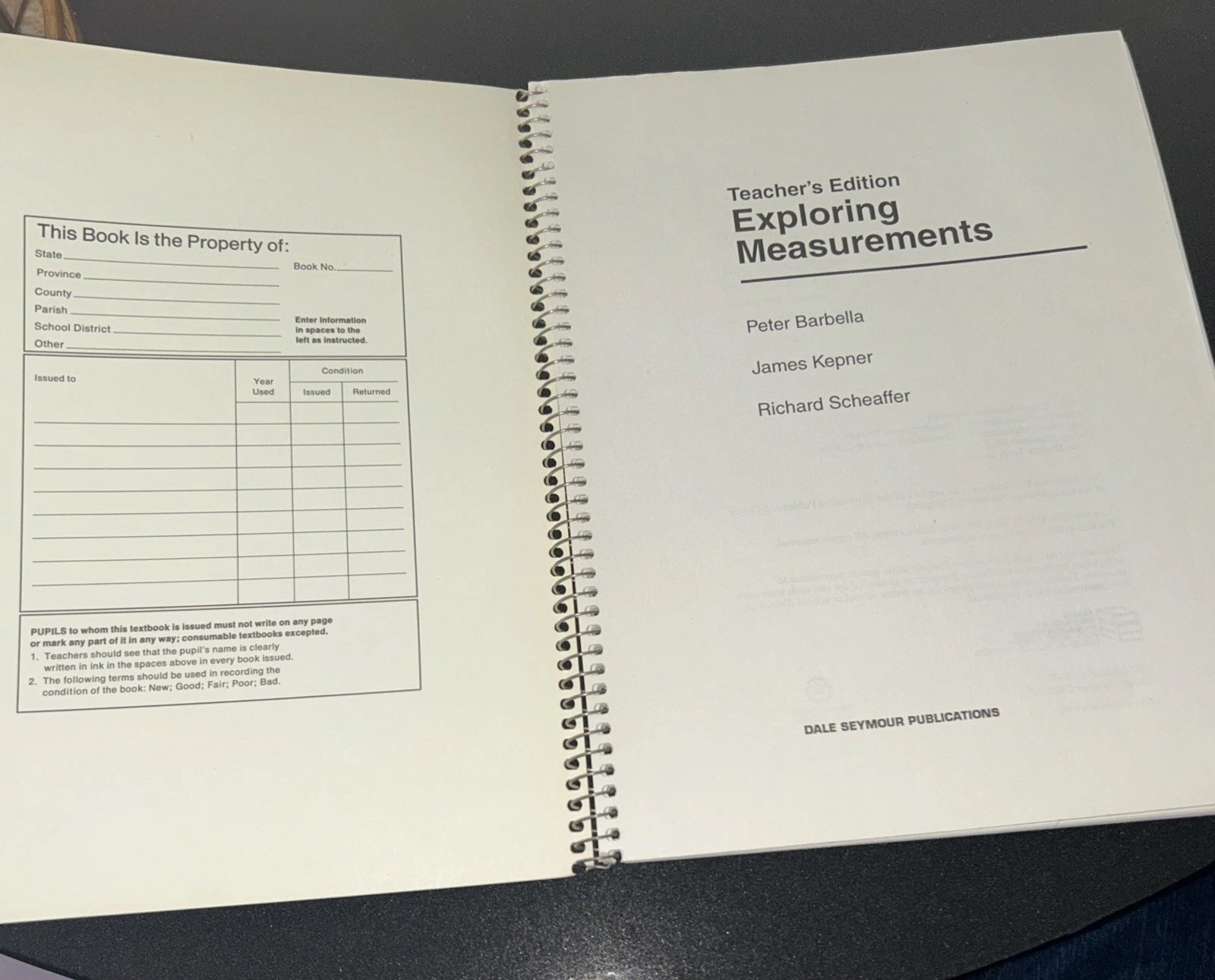 QUANTITATIVE LITERACY SERIES: EXPLORING MEASUREMENTS, By Dale Seymour Public