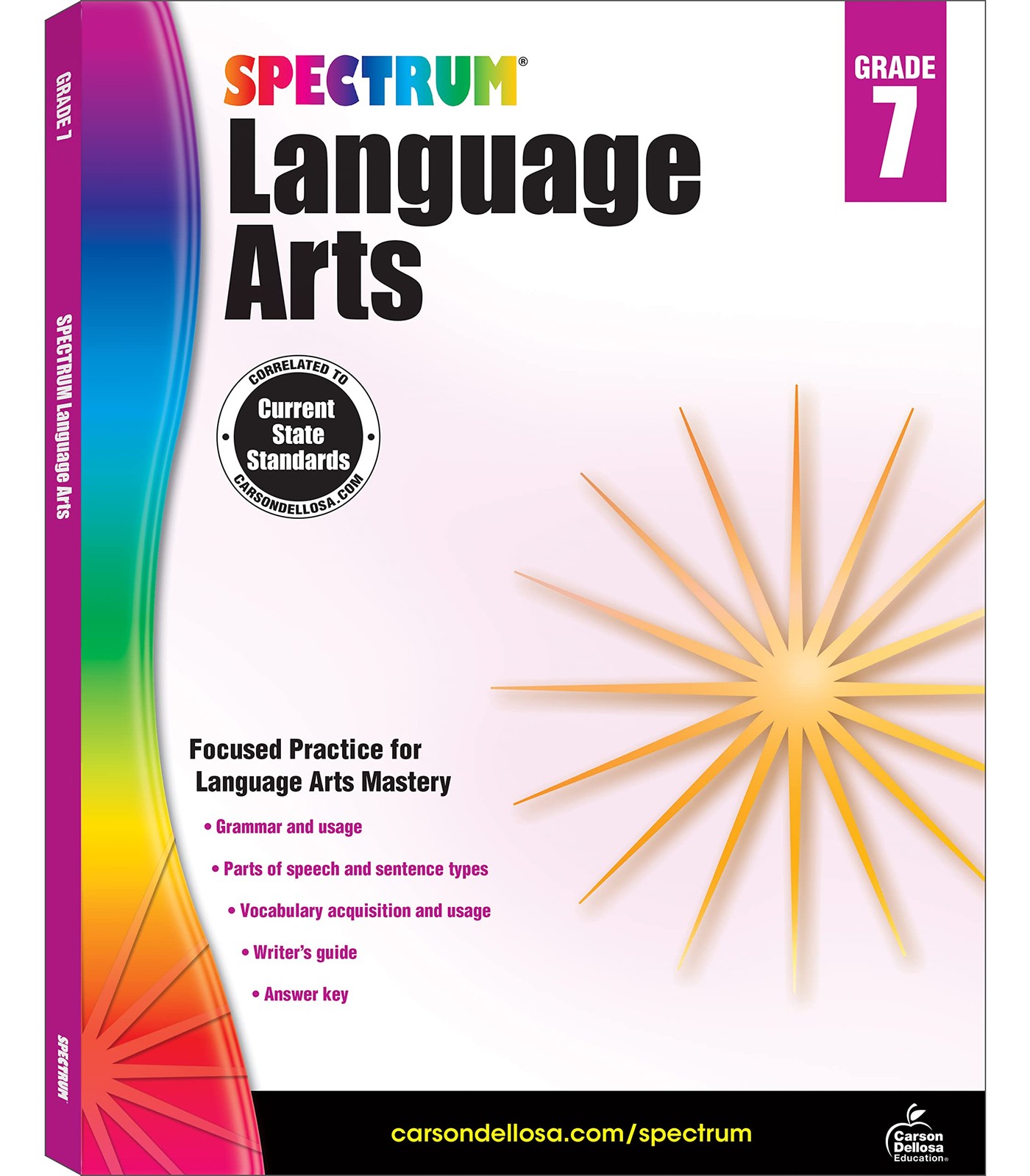 Spectrum Grade 7 Language Arts Workbooks, Ages 12 to 13, Language Arts Grade…