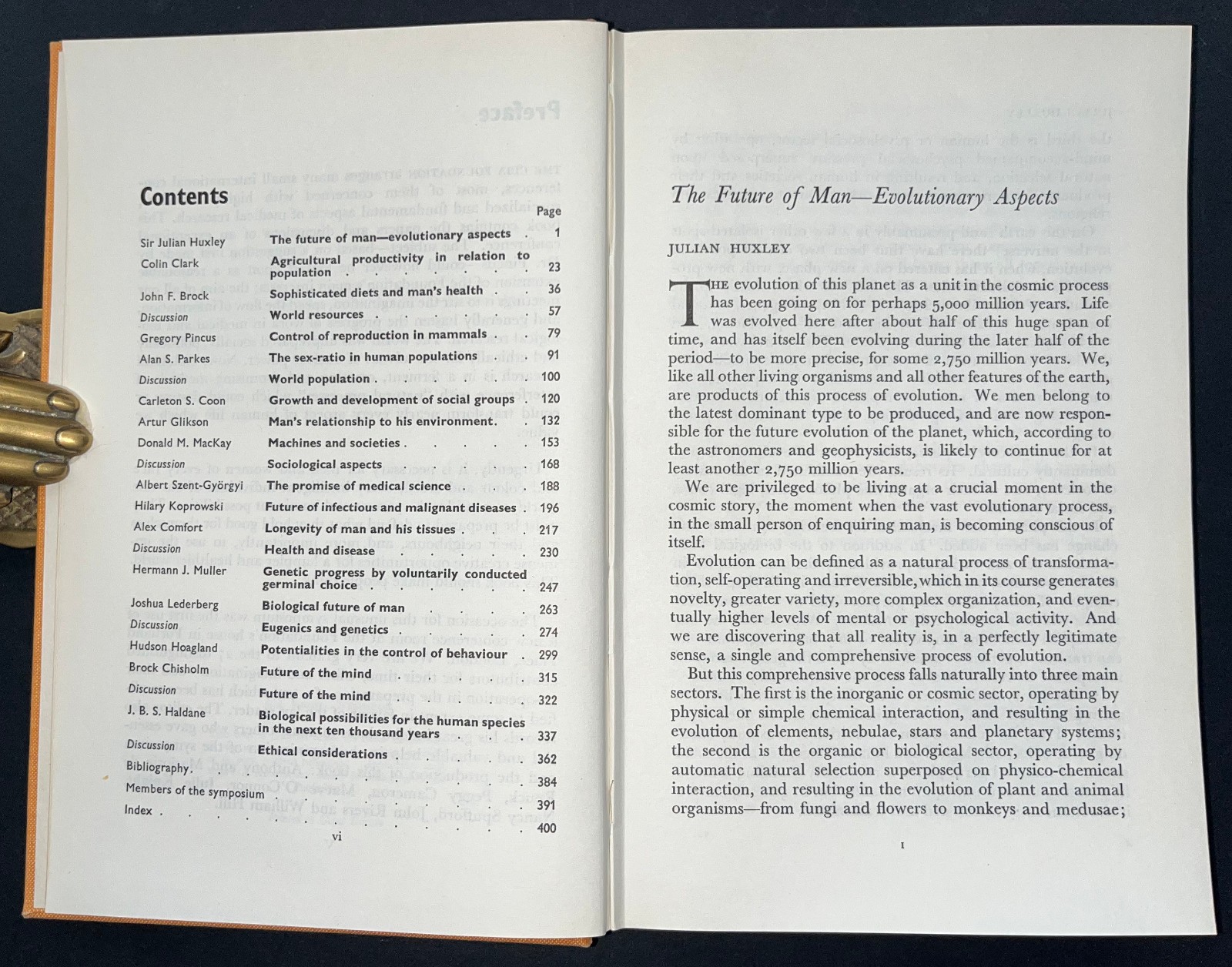 Gordon Wolstenholme. Man And His Future: A Ciba Foundation Volume. First Edition