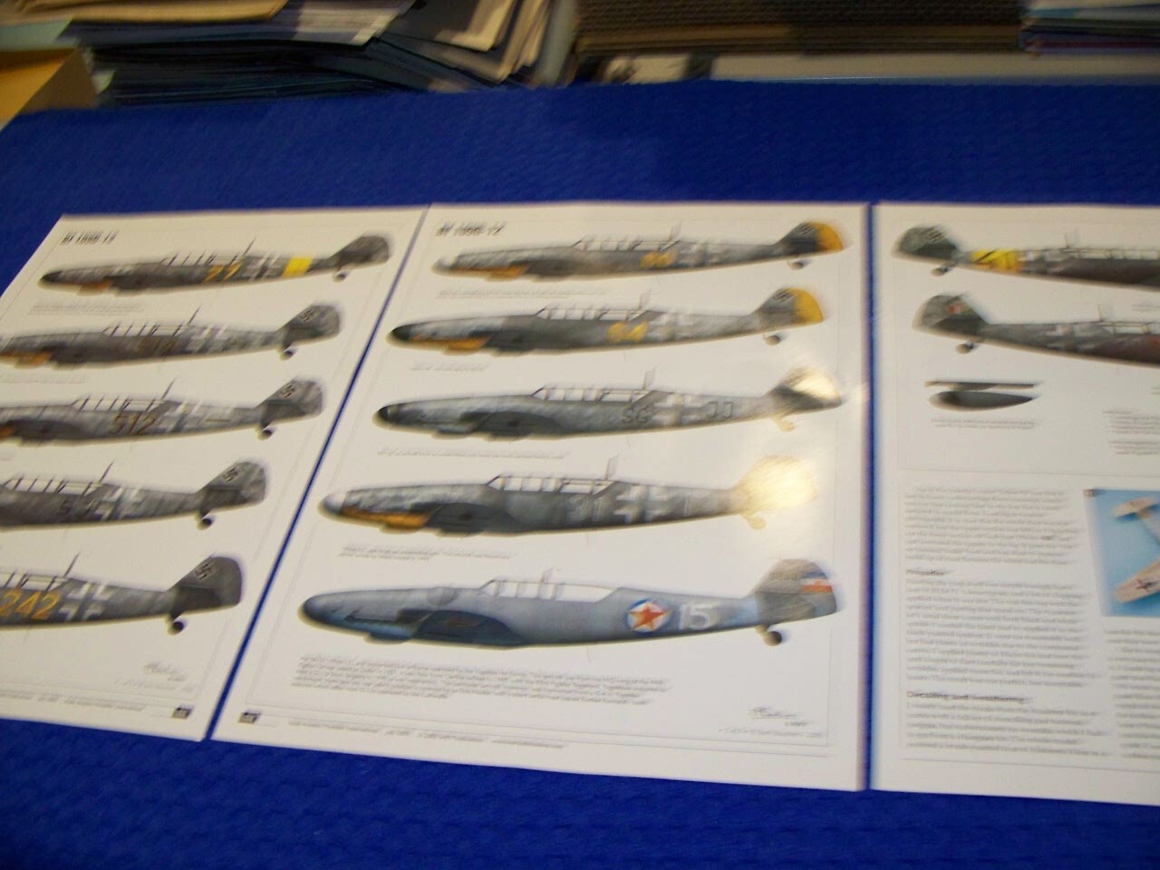 MESSERSCHMITT BF 109G-12 COLOR PROFILES..12-COLOR PROFILES/HISTORY…(524MM)