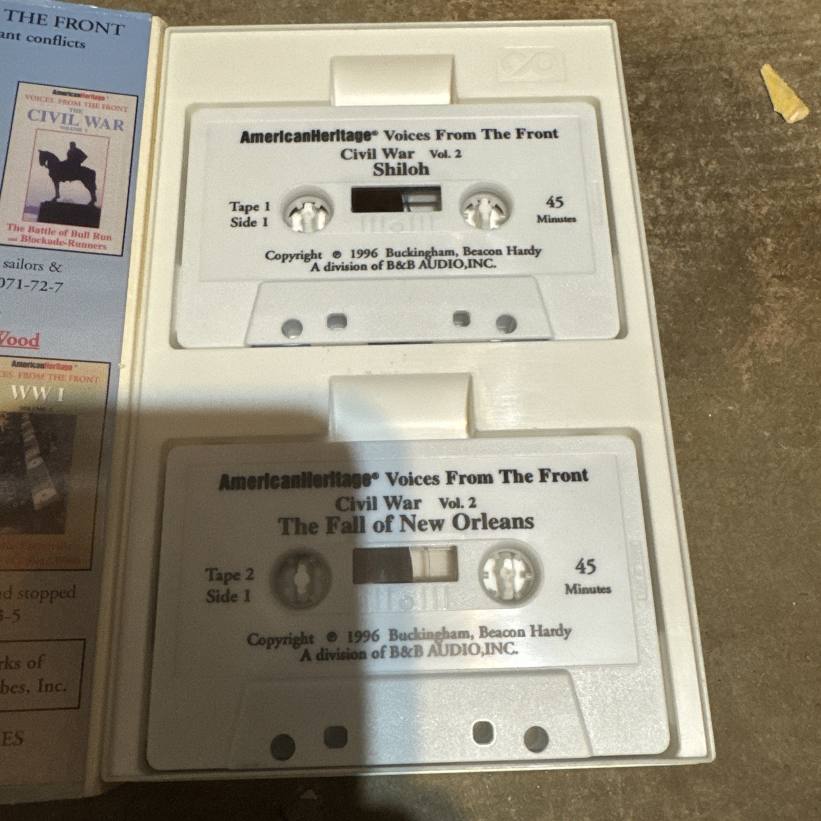 1996 Voice from the Front The Civil War Shiloh & Fall Of New Orlean 2 Tapes
